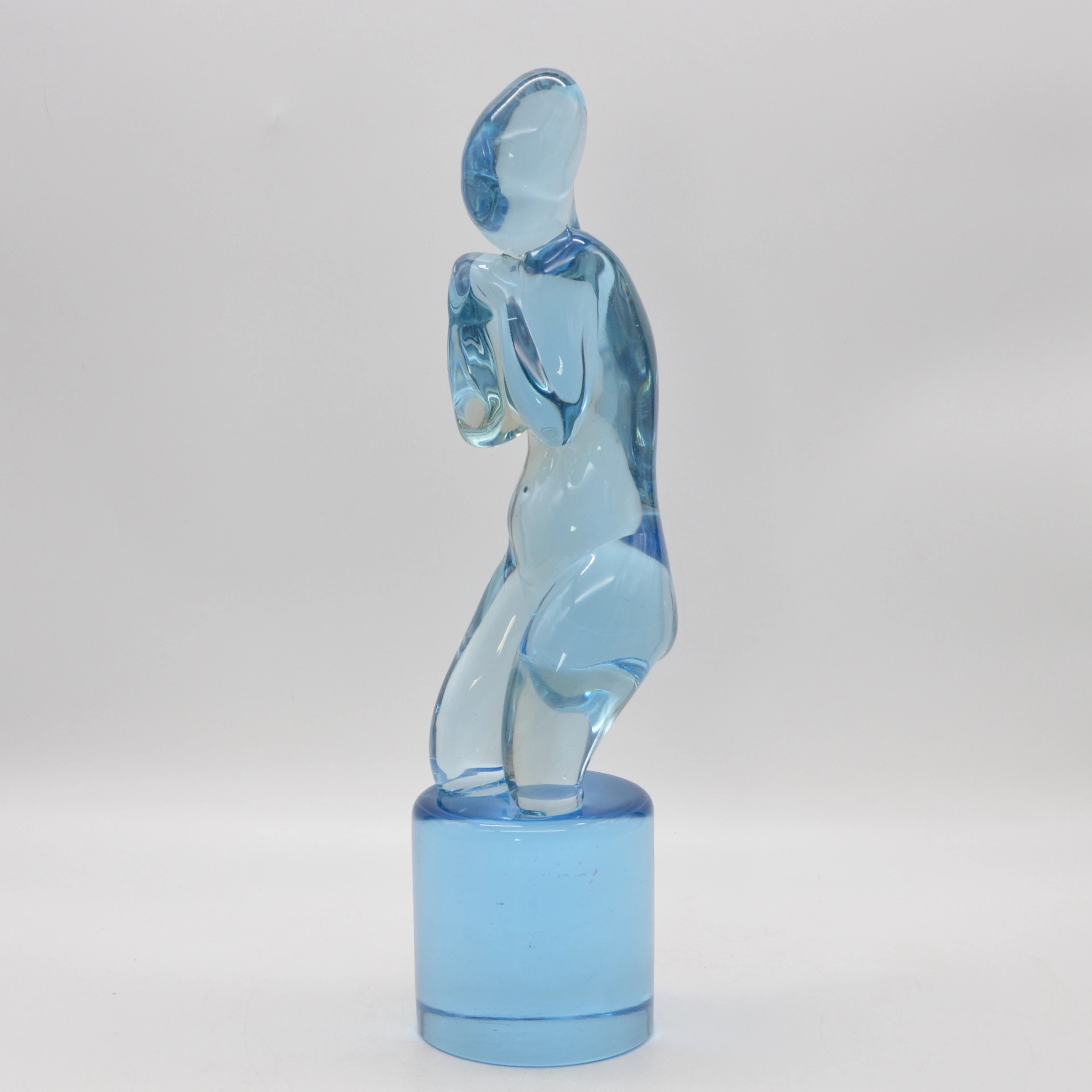 ERMANNO NASON (1928-2013). ABTRASKTE WEIBLICHE FIGUR, MURANO DESIGNERSKULPTUR