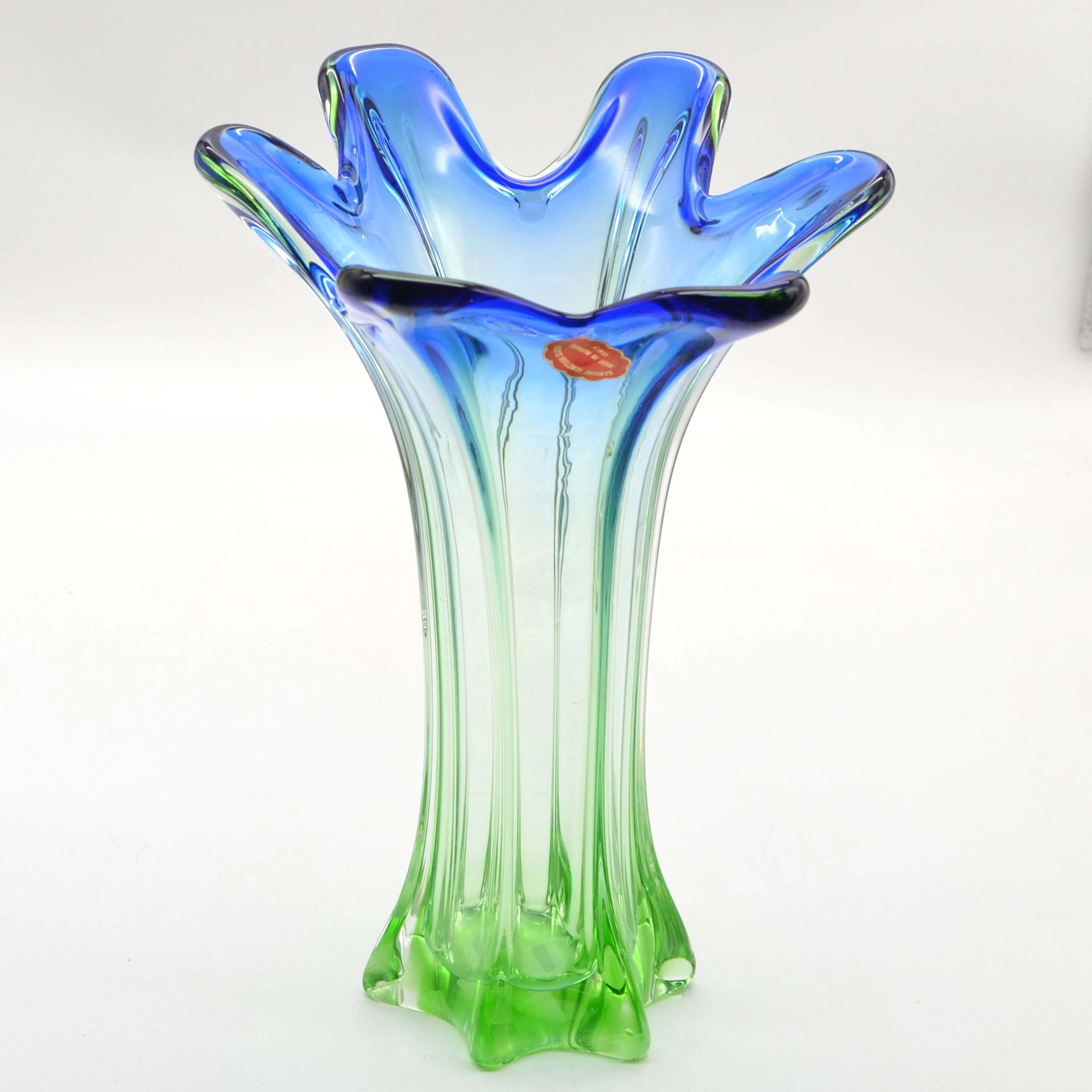 MURANO DESIGNERVASE, GENUINE VENETIAN GLASS, BLUMENFÖRMIG, FÜR STUDIOGLAS