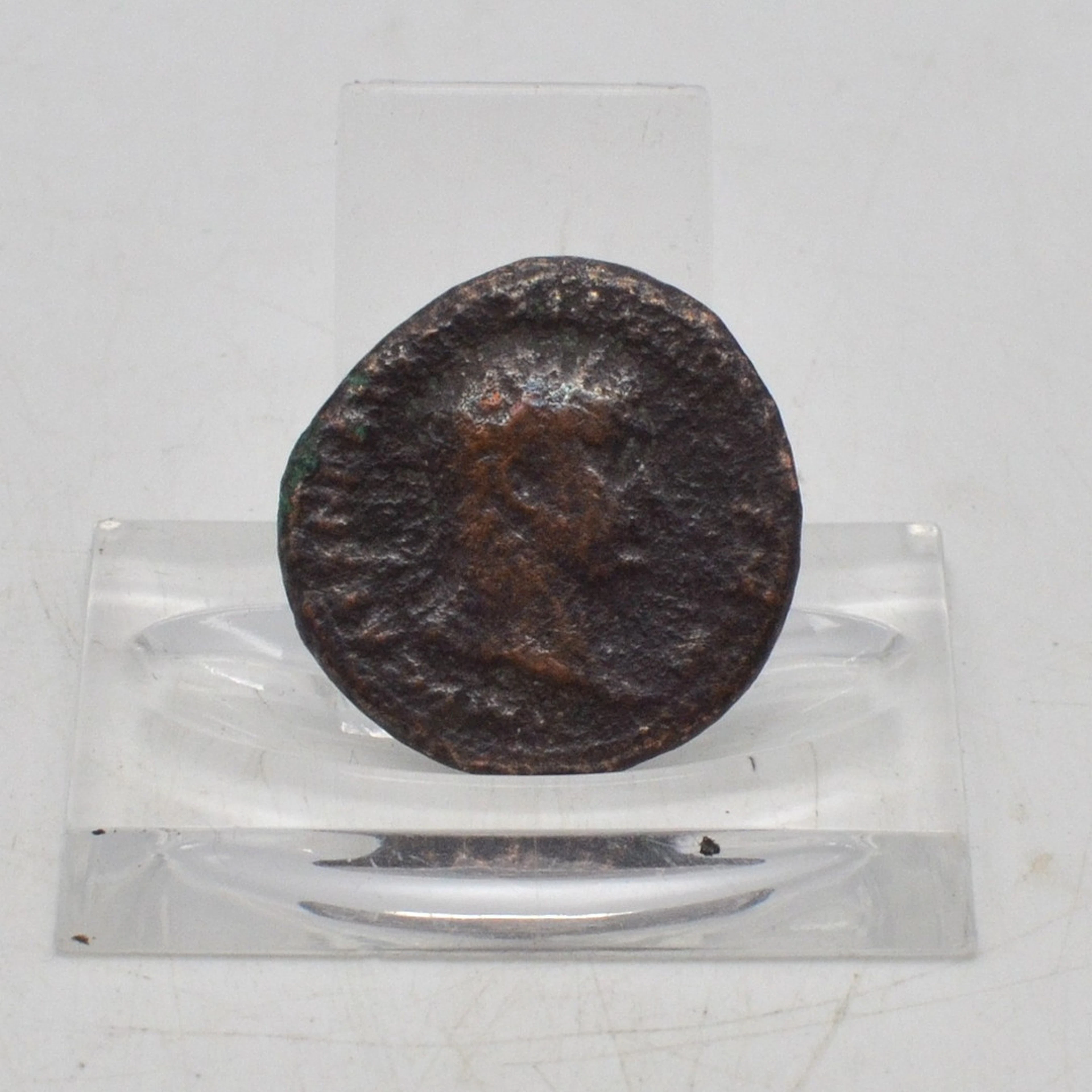 ANTIKE RÖMISCHE MÜNZE AUS BRONZE (98-99 n. Chr.), MARCUS ULPIUS TRAIANUS