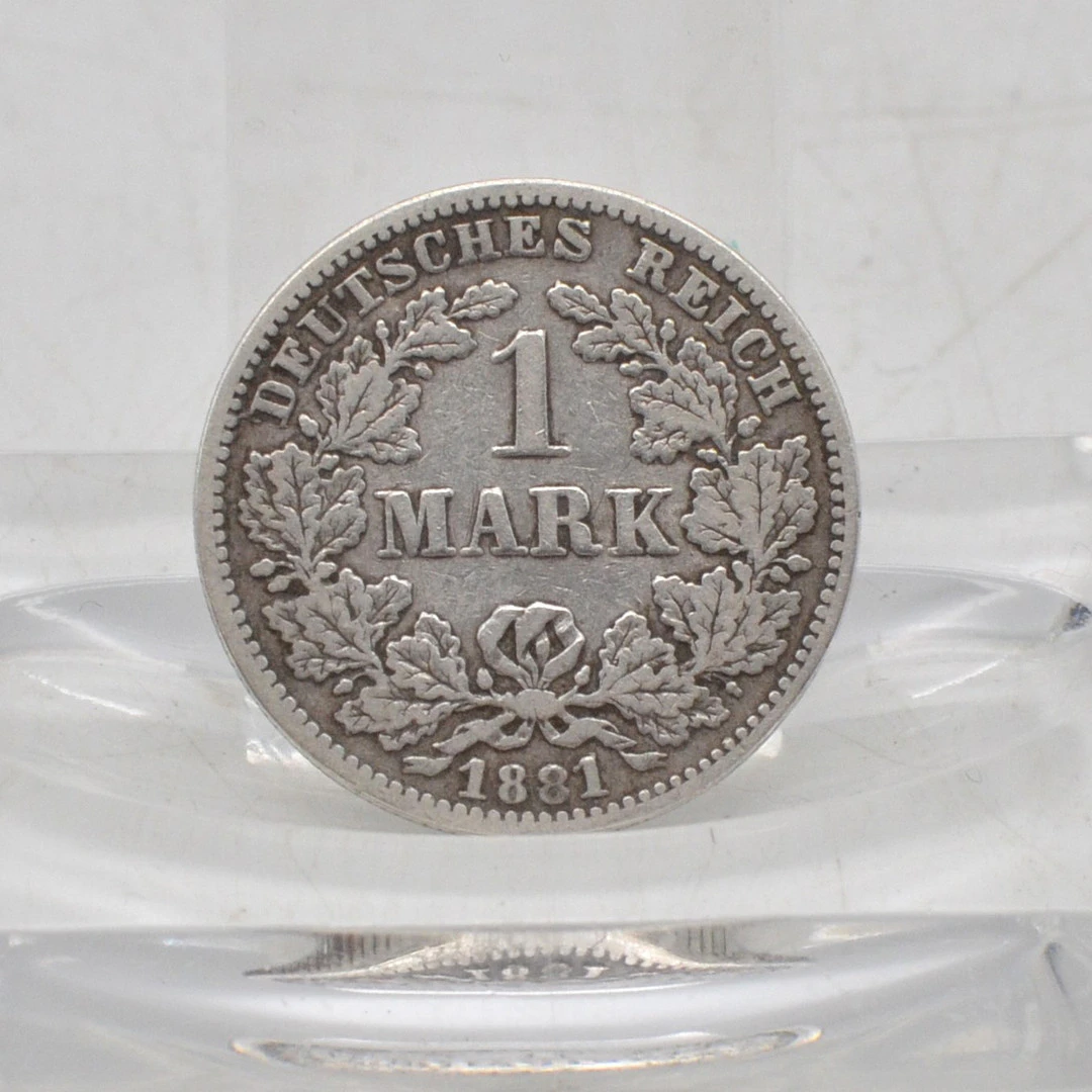 DEUTSCHES REICH, 1 MARK MÜNZE, GROSSER ADLER, AUS 1881 - G, ANTIKE