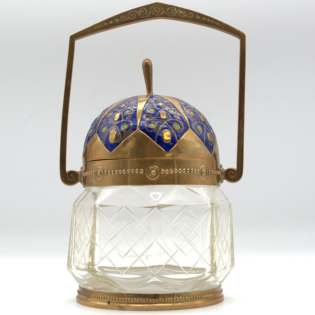 LUDWIG VIERTHALER. FÜR WINHARDT & CO, ZUGESCHRIEBEN, JUGENDSTIL DECKELGEFÄSS