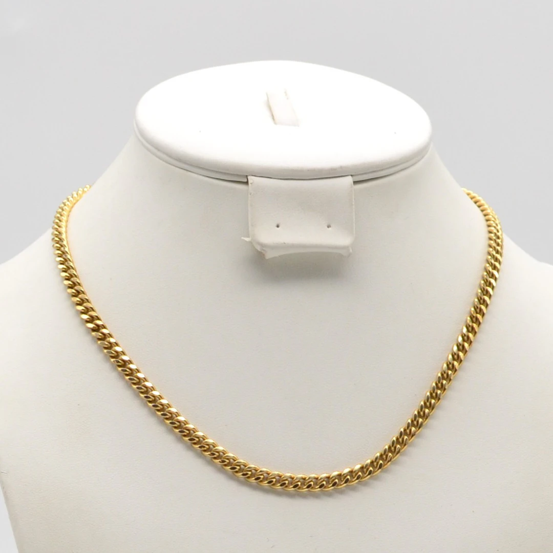VINTAGE COLLIER, VERGOLDETE PANZERKETTE, UM 2000.
