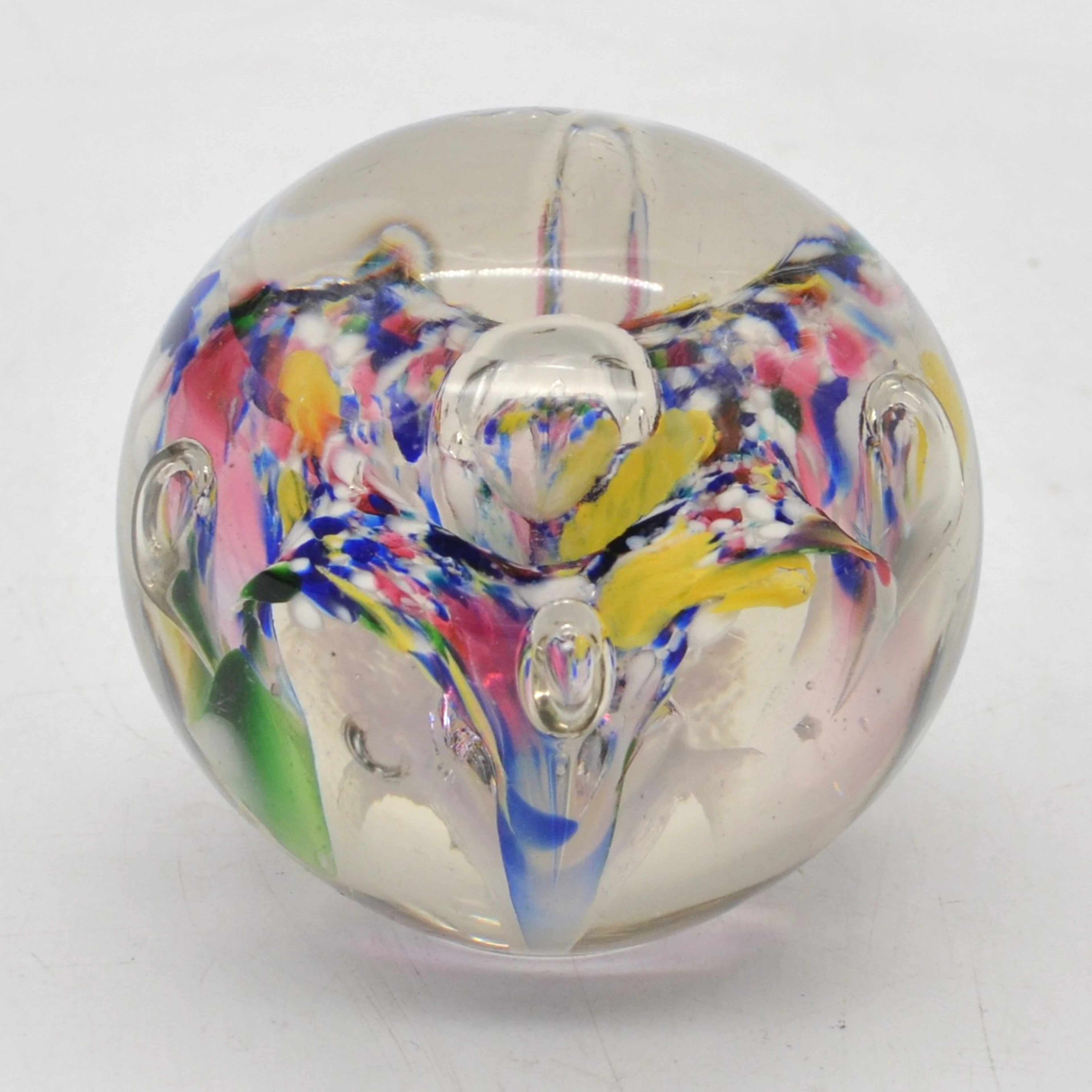 MURANO PAPERWEIGHT, MEHRFACHES STUDIOGLAS, SOMMERSO, MIT LUFEINSCHLÜSSEN