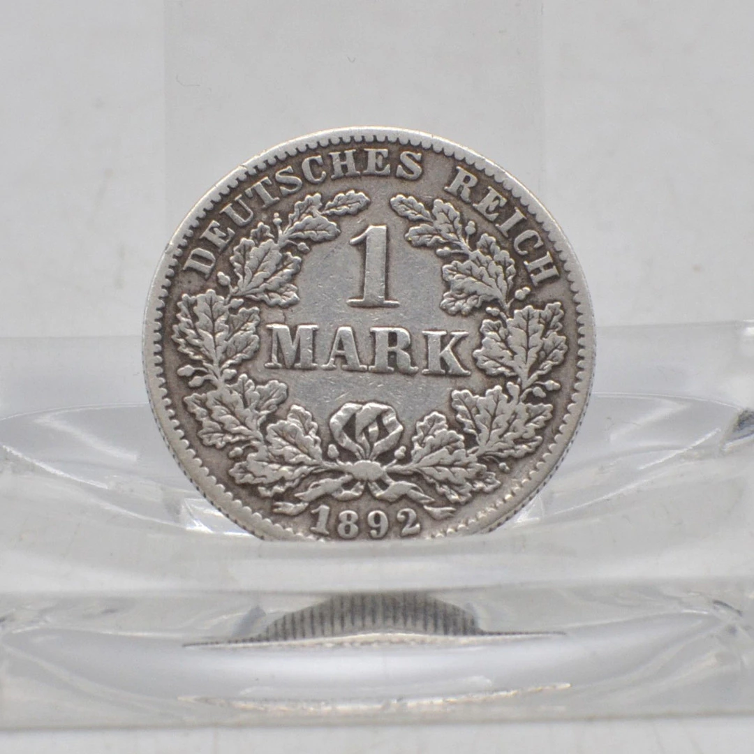 DEUTSCHES REICH, 1 MARK MÜNZE, GROSSER ADLER, AUS 1892 - F, ANTIKE