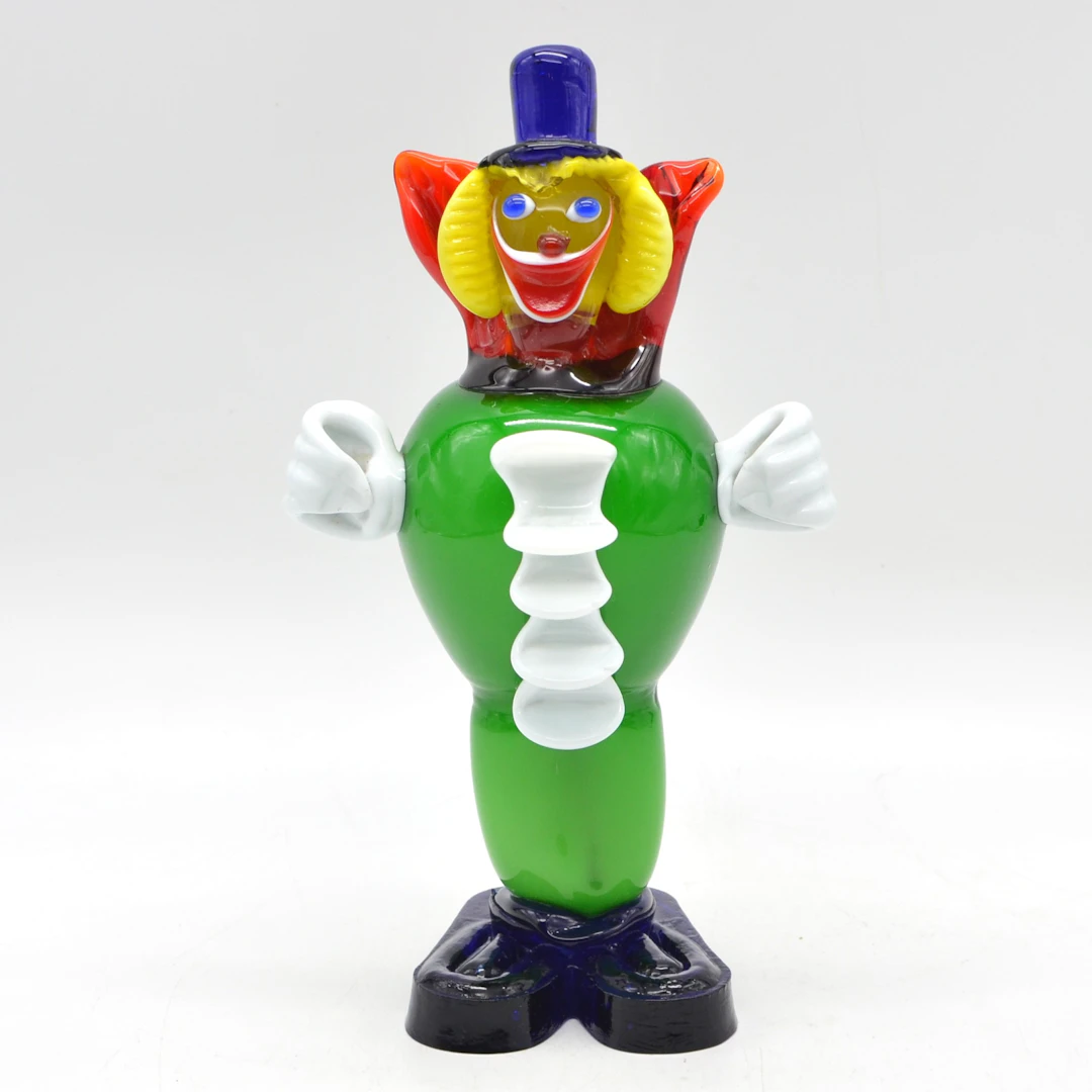 MURANO GLASFIGUR, CLOWN, STUDIOGLAS, ITALIEN, UM 1950.