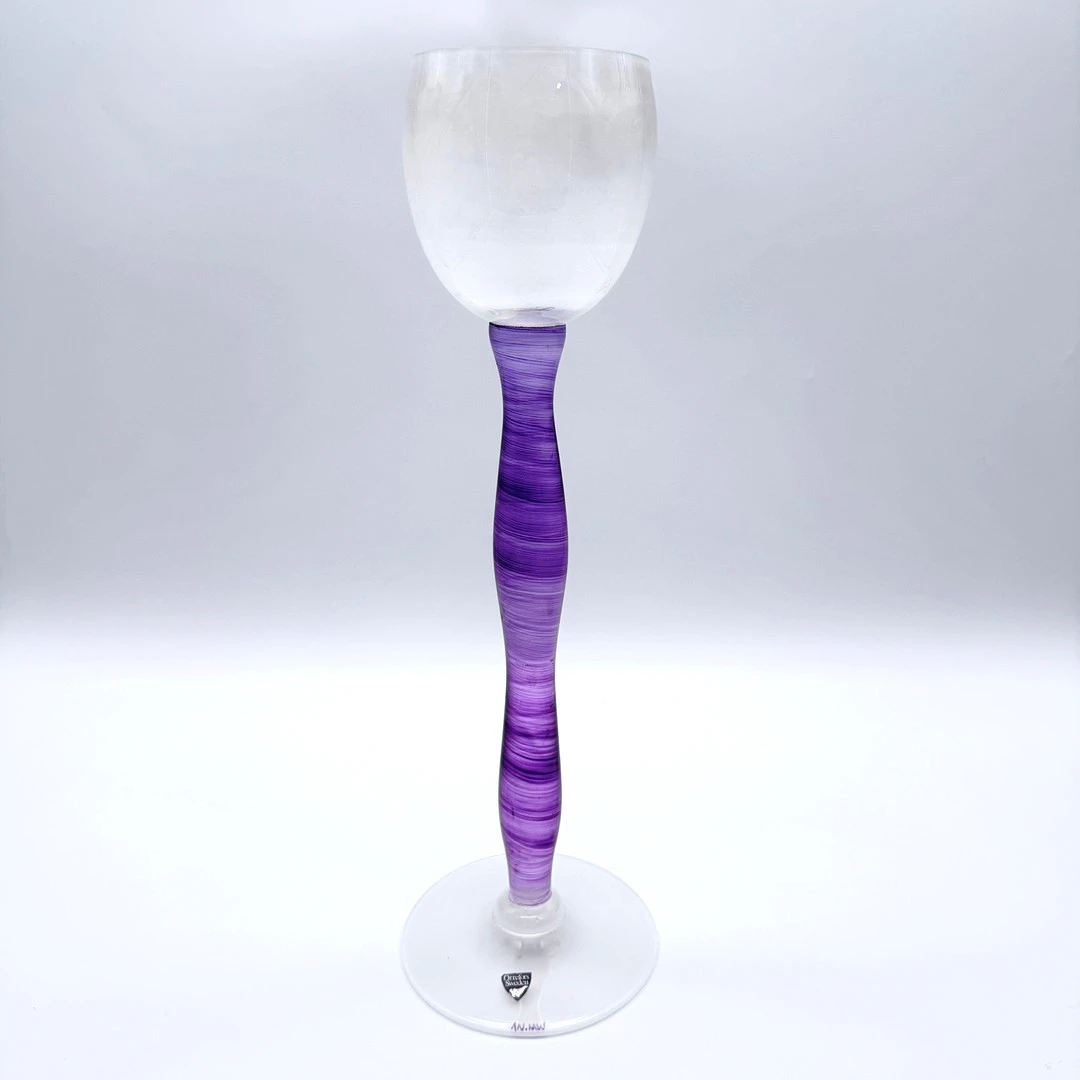 ANNE NILSSON KERZENSTÄNDER / POKAL, GLAS, ORREFORS.