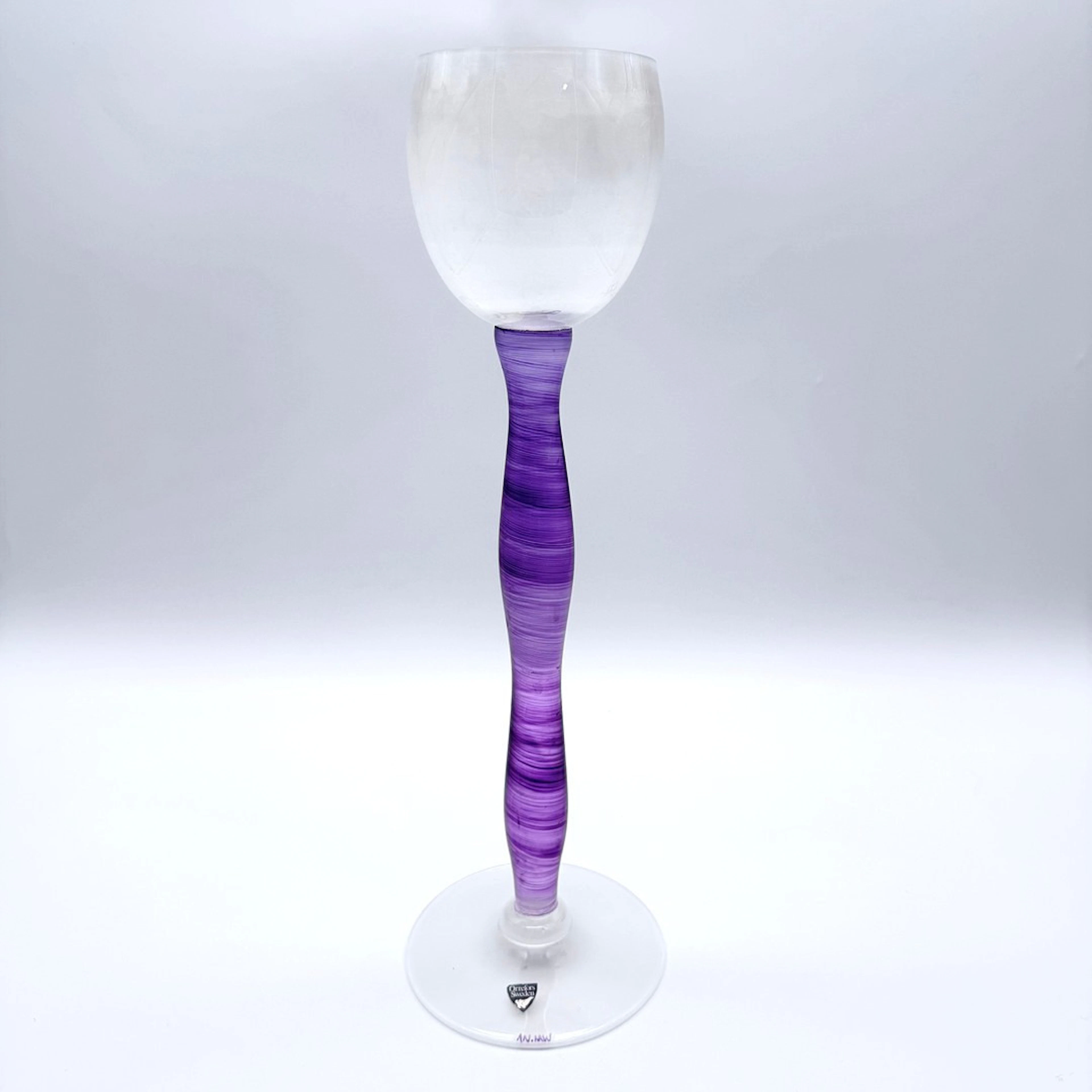 ANNE NILSSON KERZENSTÄNDER / POKAL, GLAS, ORREFORS.