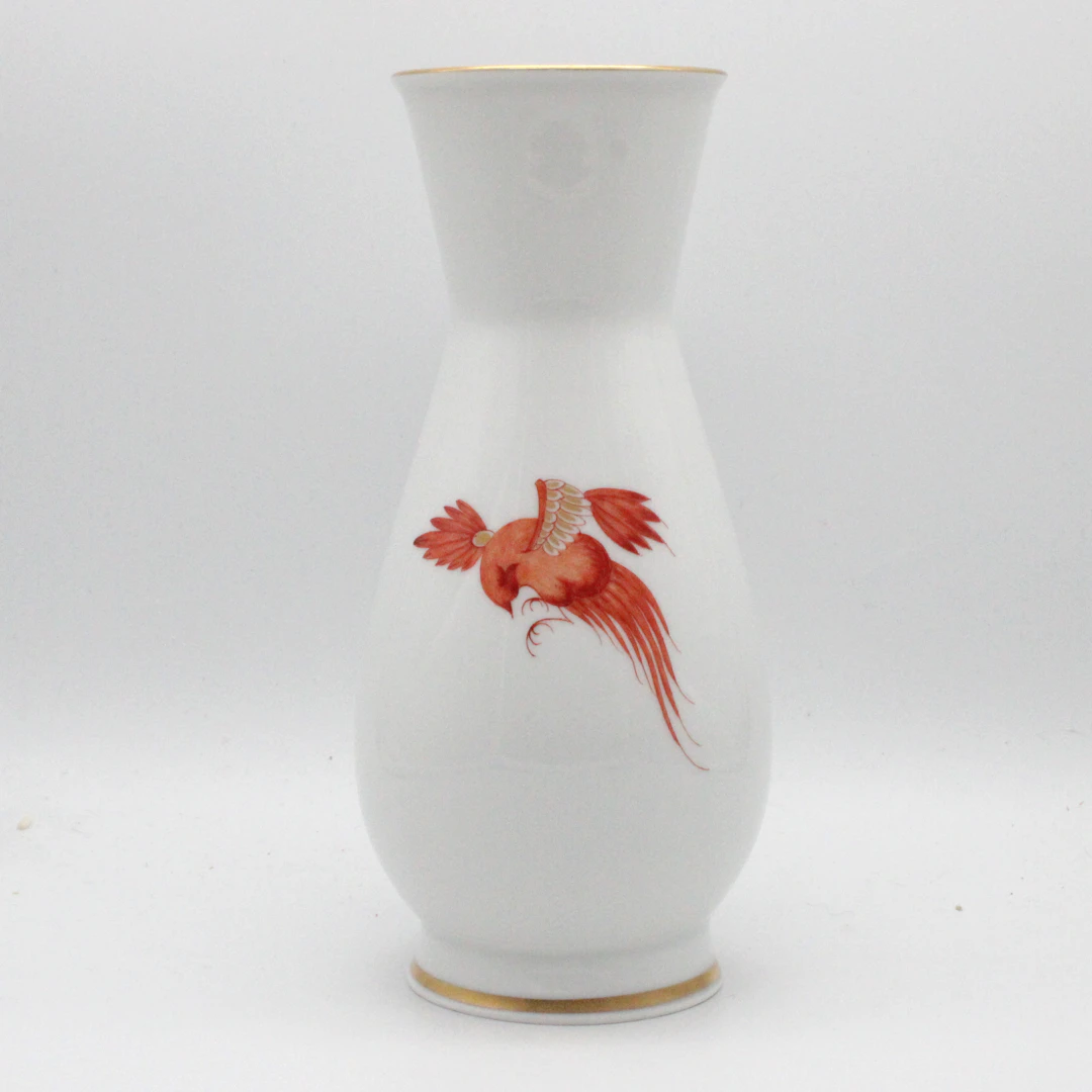 MEISSEN VASE, KAKIEMON STIL, VERGOLDET, 2.WAHL, H. 17,5 CM.