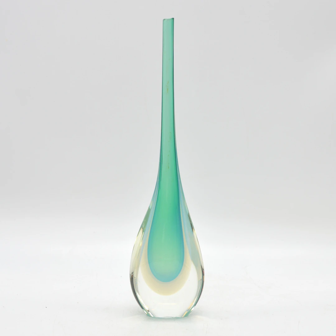 FLAVIO POLI. MURANO DESIGNERVASE, STUDIOGLAS, OPALINO, SOMMERSO, ITALIEN
