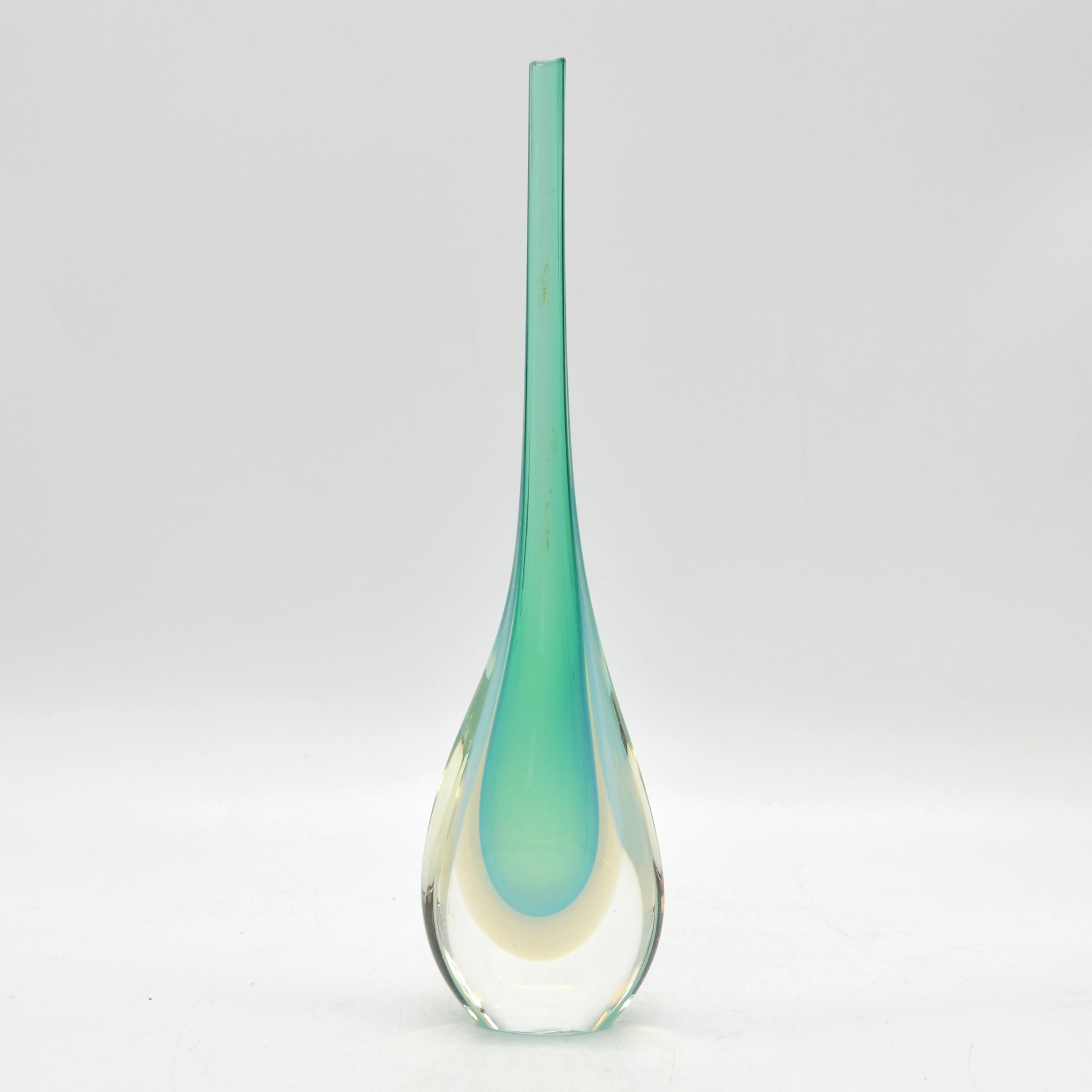 FLAVIO POLI. MURANO DESIGNERVASE, STUDIOGLAS, OPALINO, SOMMERSO, ITALIEN