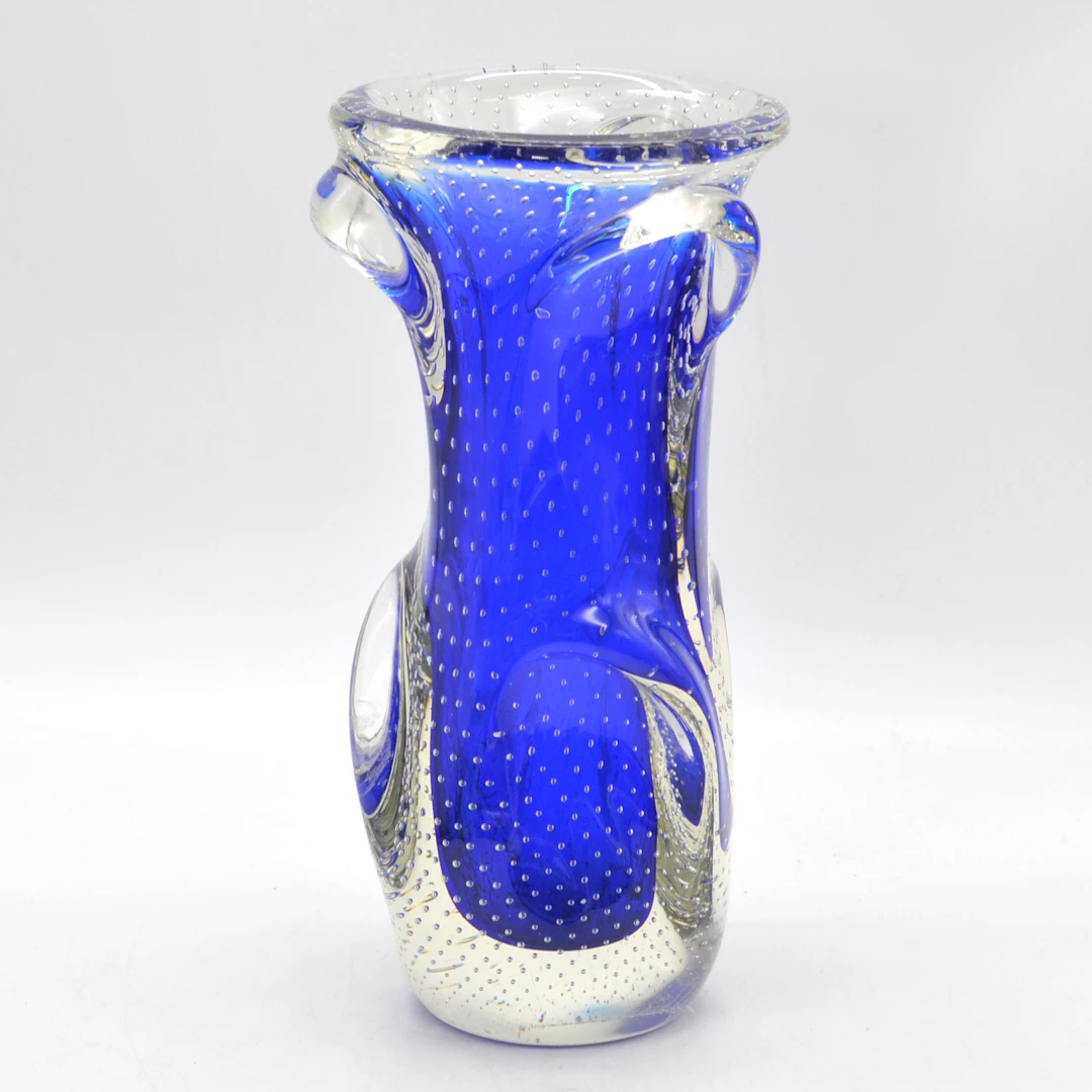 ARCHIMEDE SEGUSO. MURANO DESIGNERVASE, MEHRFACHES STUDIOGLAS, SOMMERSO