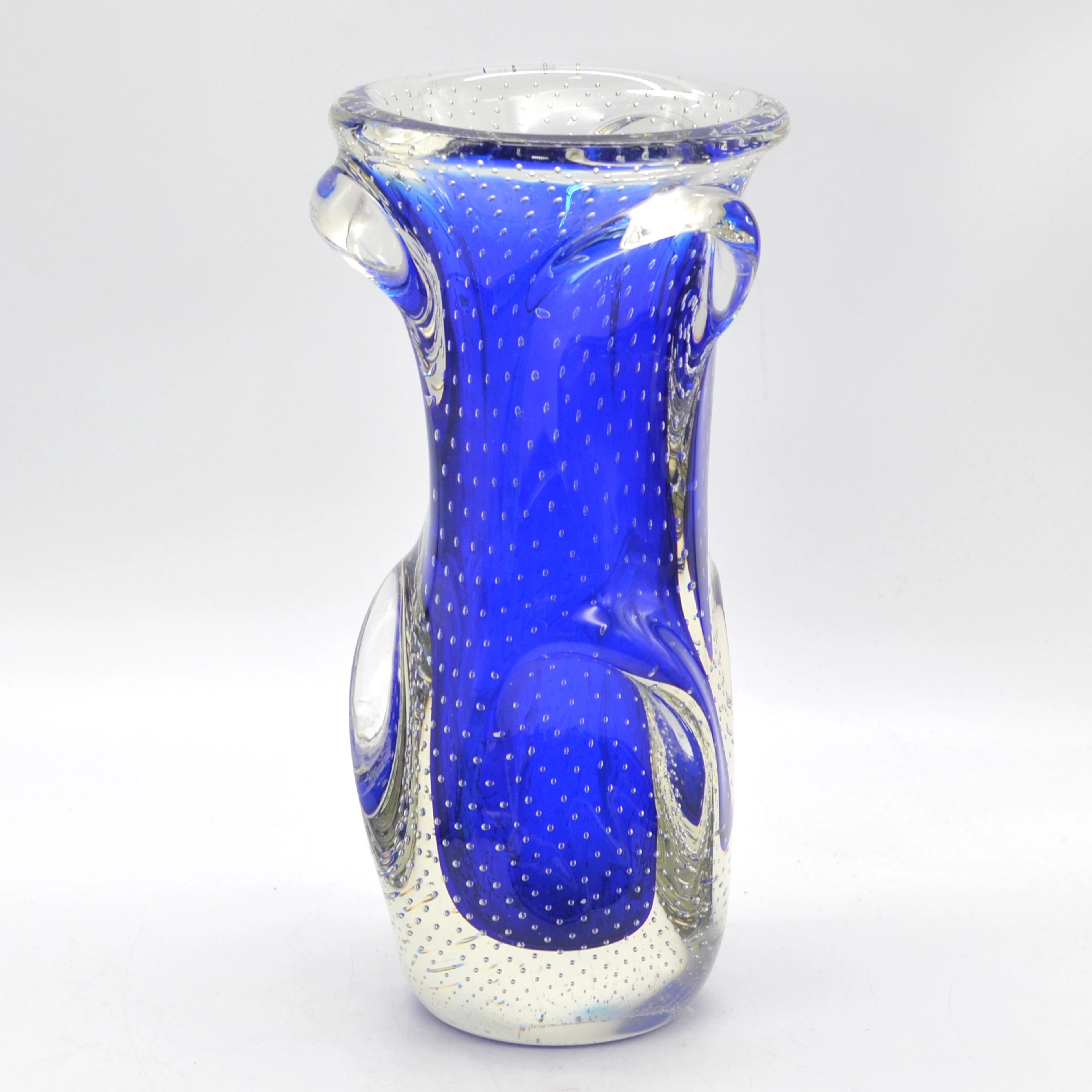 ARCHIMEDE SEGUSO. MURANO DESIGNERVASE, MEHRFACHES STUDIOGLAS, SOMMERSO