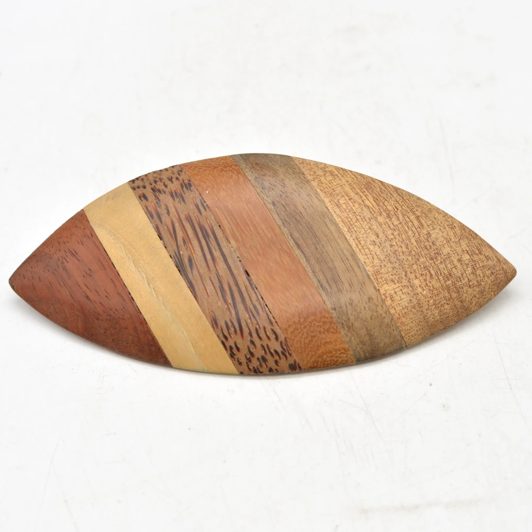 HAARSPANGE/ HAARCLIP, HANDGEMACHT, HOLZ, INTARSIENTECHNIK, SPÄTES