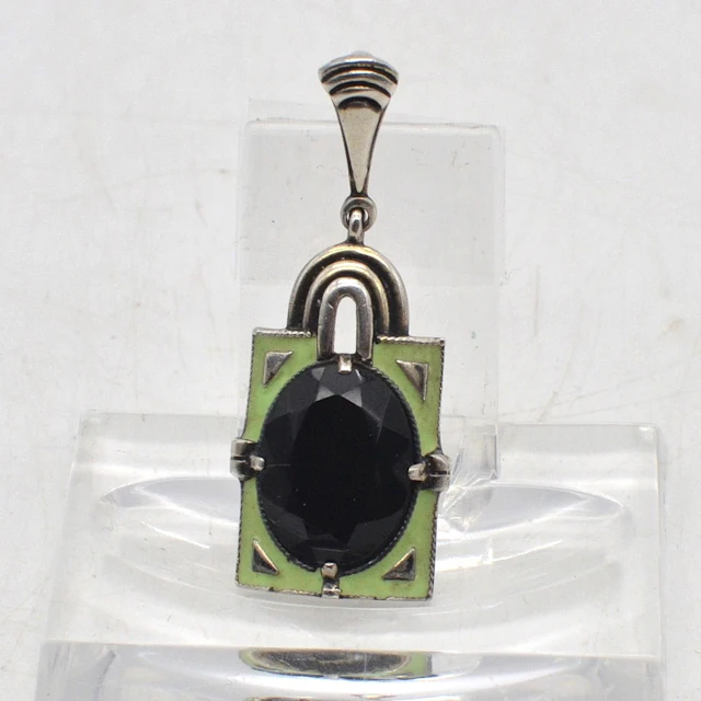 THEODOR FAHRNER. DESIGNERANHÄNGER AUS 935ER SILBER, EMAILLIERT, MIT