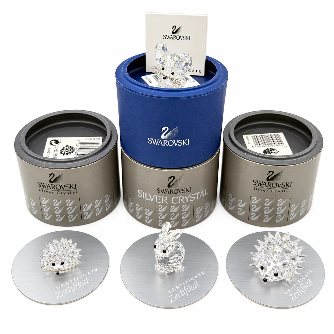 4 X SWAROVSKI KRISTALLGLAS FIGUREN OVP ORIGINALVERPACKUNG ZERTIFIKAT