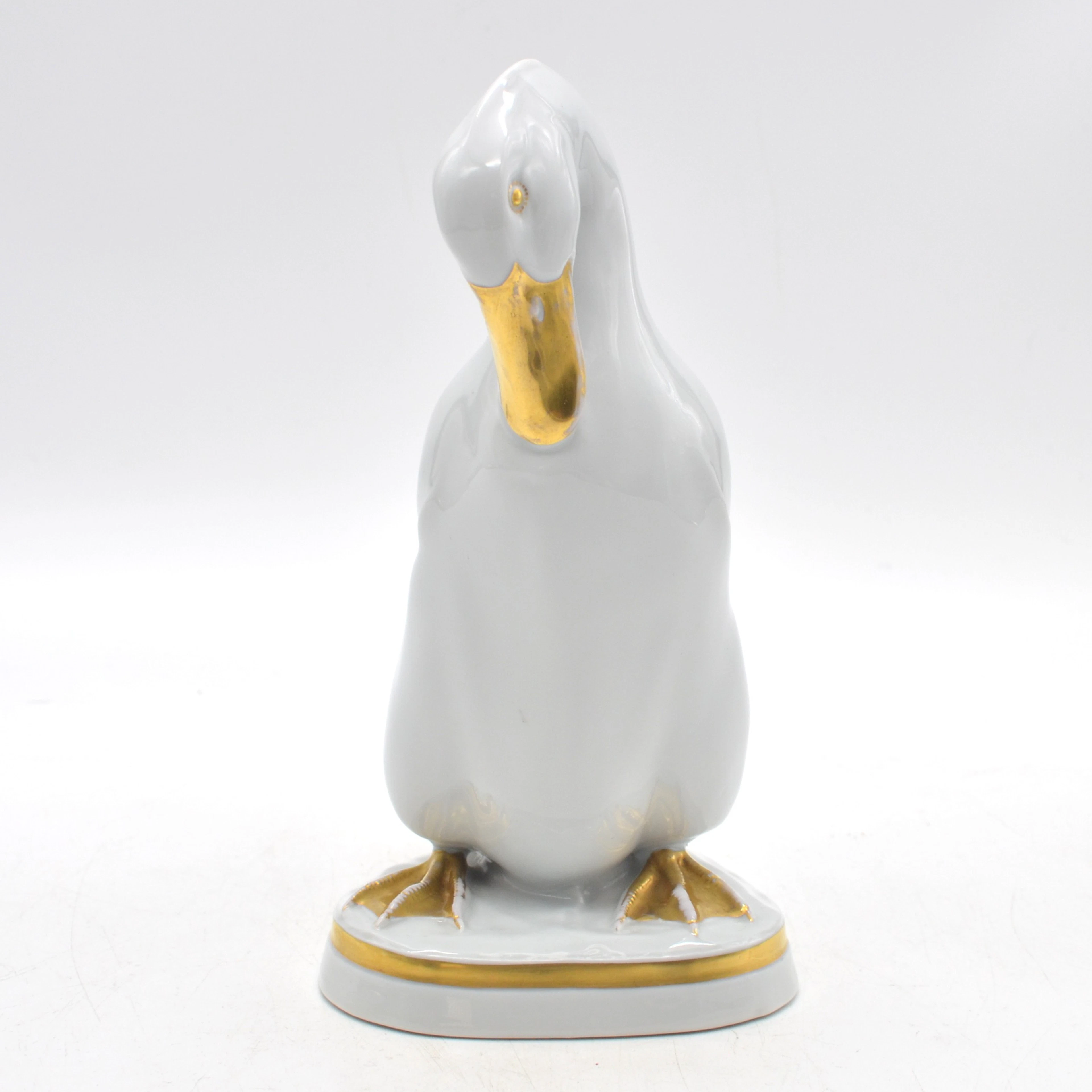 KUNSTPORZELLANE METZLER & ORTLOFF. GANS, MODELLNUMMER: 3160/3, PORZELLANFIGUR