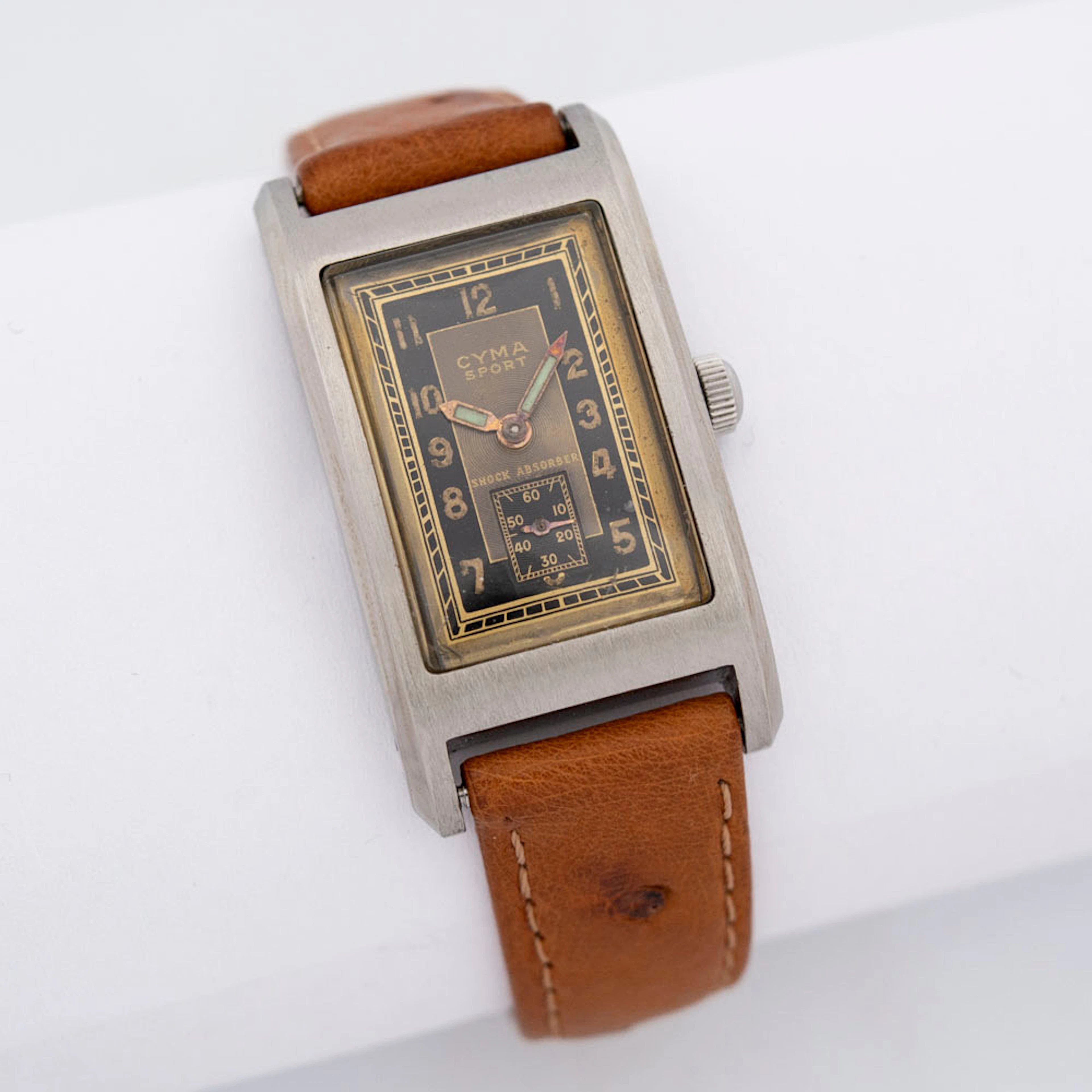 CYMA SPORT, ARMBANDUHR MIT HANDAUFZUG, SEKUNDENZEIGER BEI 6 UHR, ZWEIFARBIGES