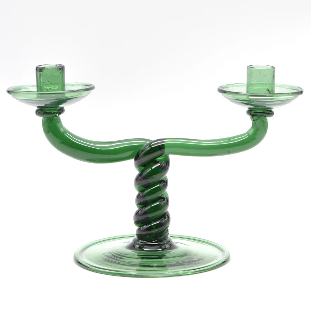 CARLO SCARPA. MUNDGEBLASENER DOPPELARMIGER MUNDGEBLASENER KERZENSTÄNDER