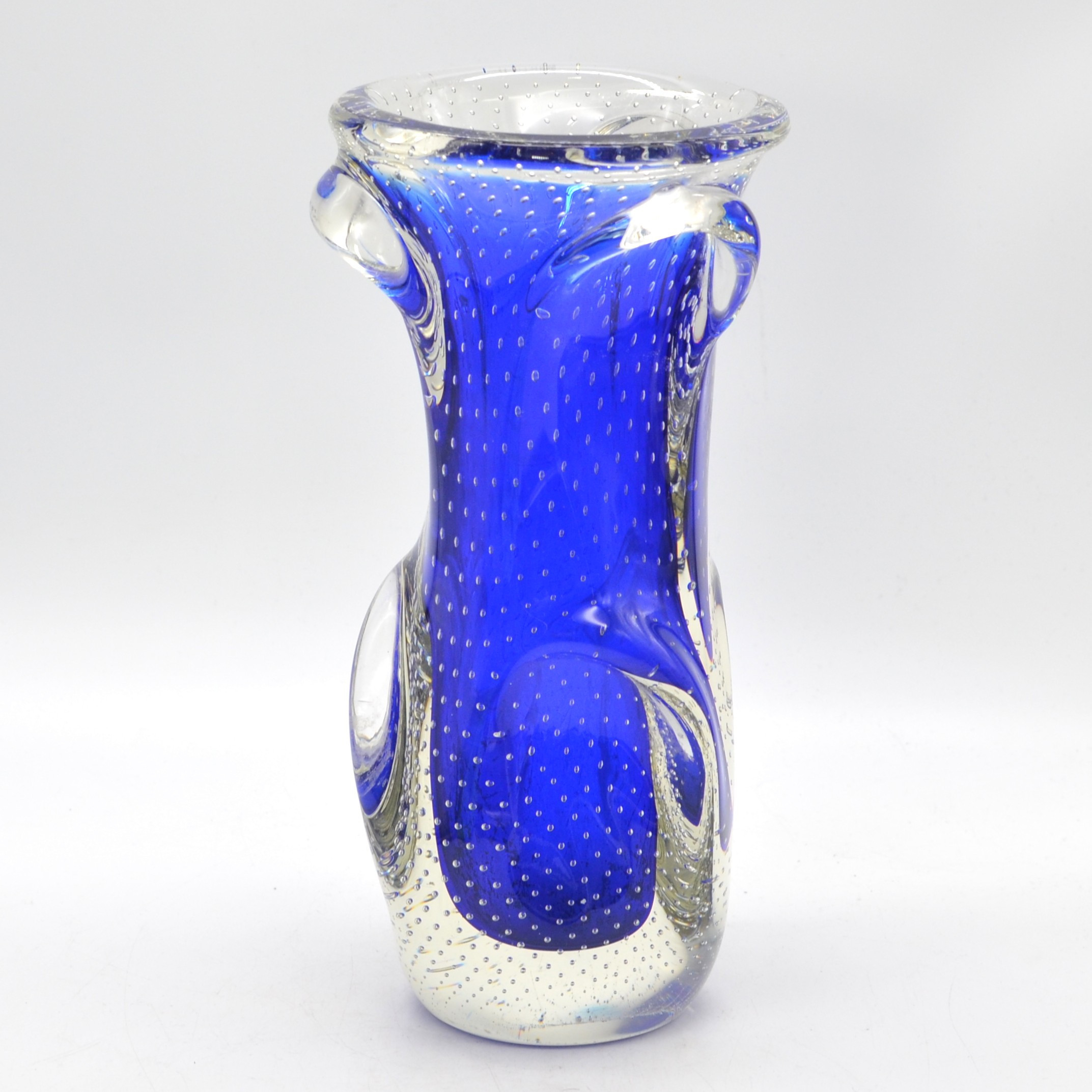ARCHIMEDE SEGUSO. MURANO DESIGNERVASE, MEHRFACHES STUDIOGLAS, SOMMERSO