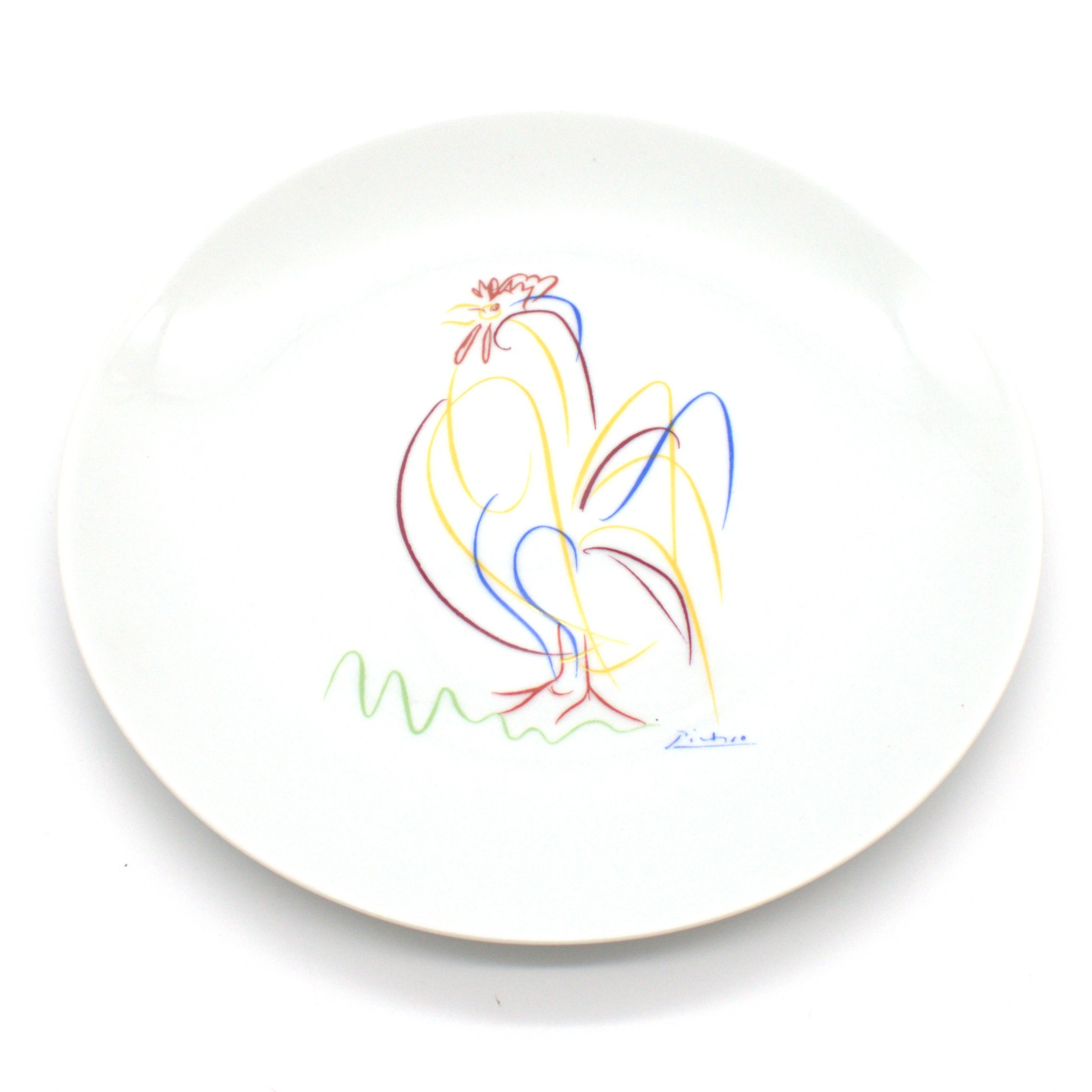 PABLO PICASSO. VINTAGE "LE COQ" WANDTELLER IN AUFTRAG VON DESIGERATELIER