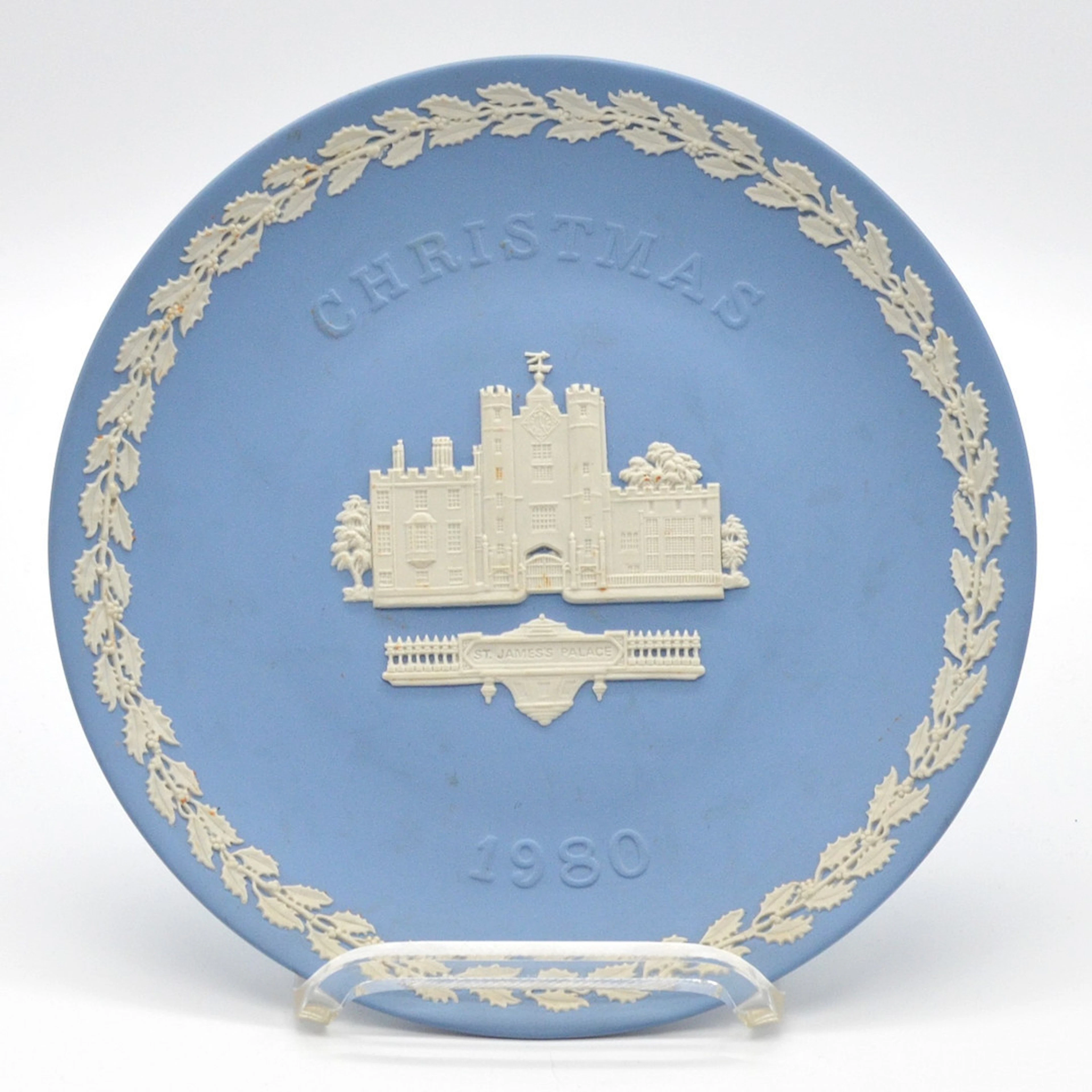WEDGWOOD ENGLAND, CHRISTMAS 1980 - ST. JAMES PALACE, JASPERWARE, WEISS