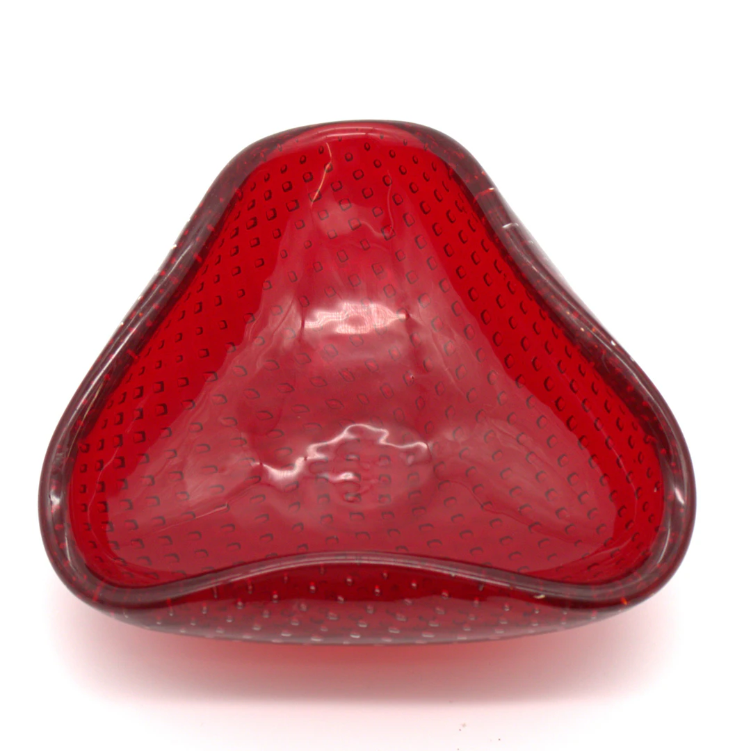 PAOLO VENINI. MURANO VINTAGE DESIGNER GLASSCHALE UM 1950/1960 IN