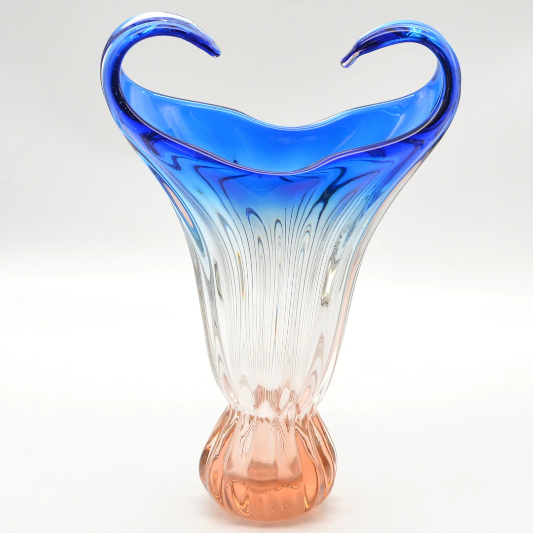 MURANO DESIGNERVASE, STUDIOGLAS, SOMMERSO, ITALIEN, UM 1960.