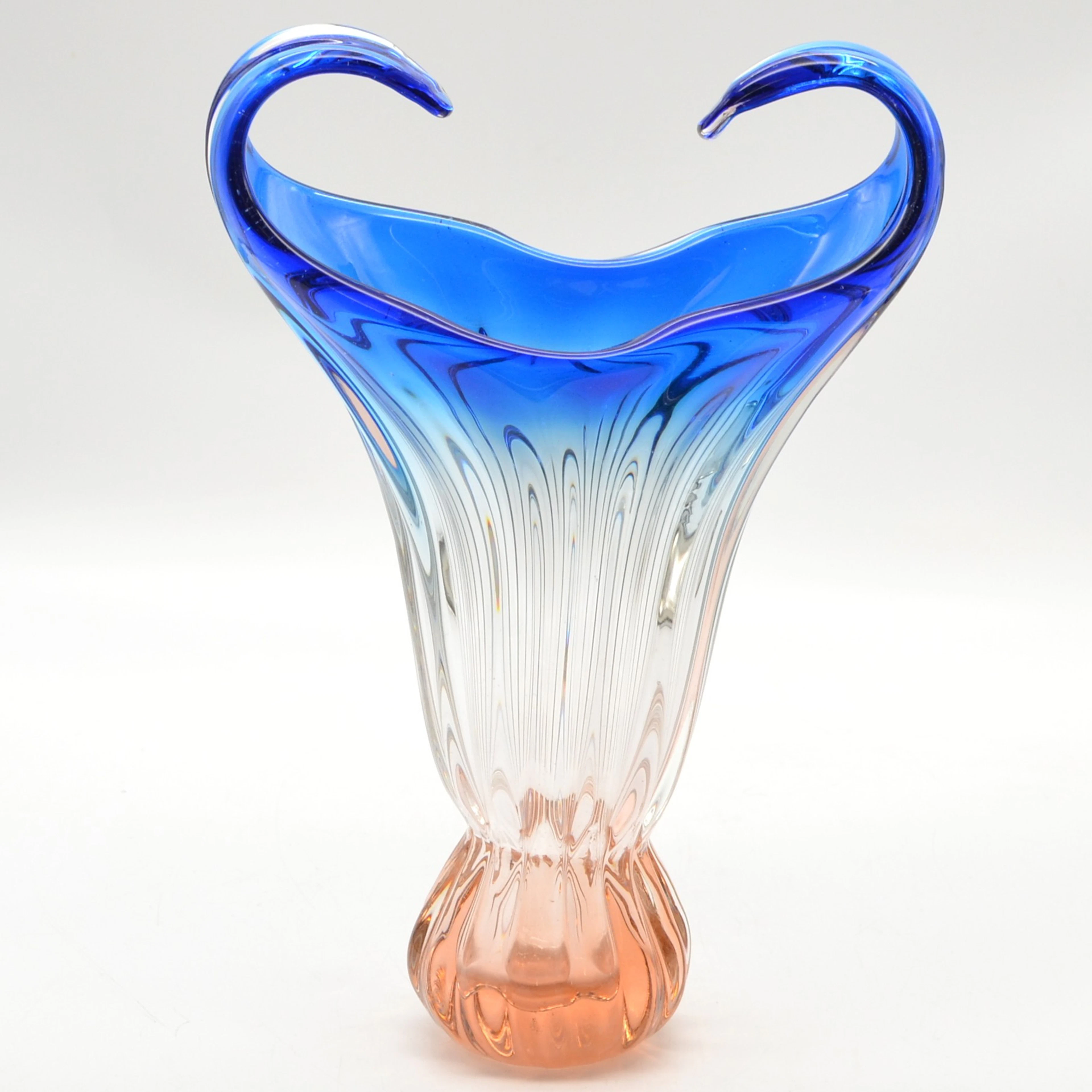 MURANO DESIGNERVASE, STUDIOGLAS, SOMMERSO, ITALIEN, UM 1960.