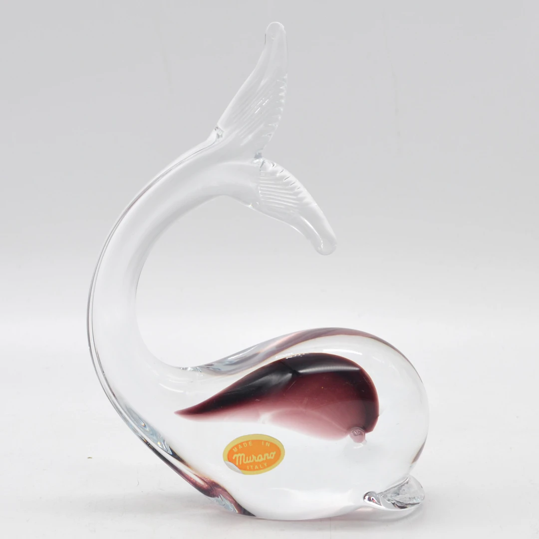 ARCHIMEDE SEGUSO. FISCH, SKULPTUR, MURANO STUDIOGLAS, SOMMERSO, ITALIEN