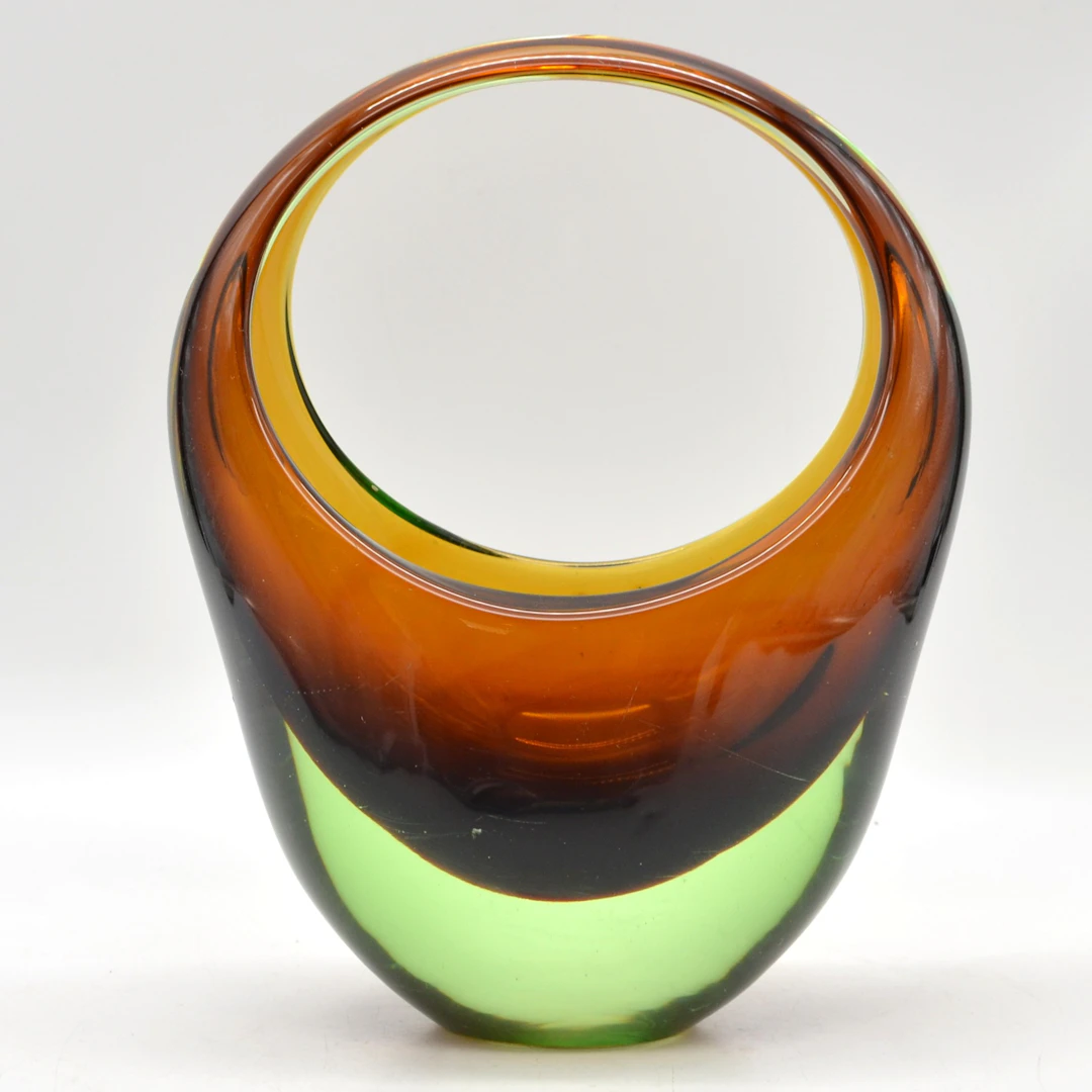 FLAVIO POLI. FÜR SEGUSO, DESIGNERSCHALE, STUDIOGLAS, SOMMERSO, ITALIEN