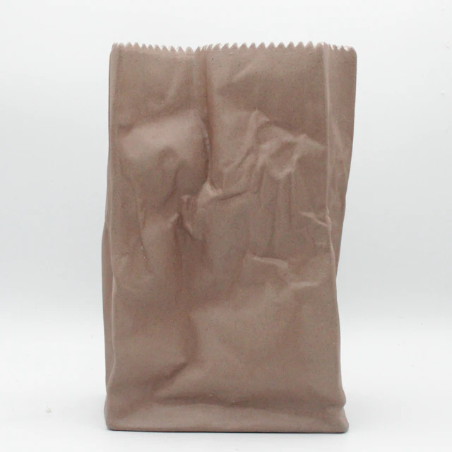 TAPIO WIRKKALA. VASE, “PAPER BAG”, STUDIO-LINIE, ROSENTHAL, GERMANY, PORZELLAN.
