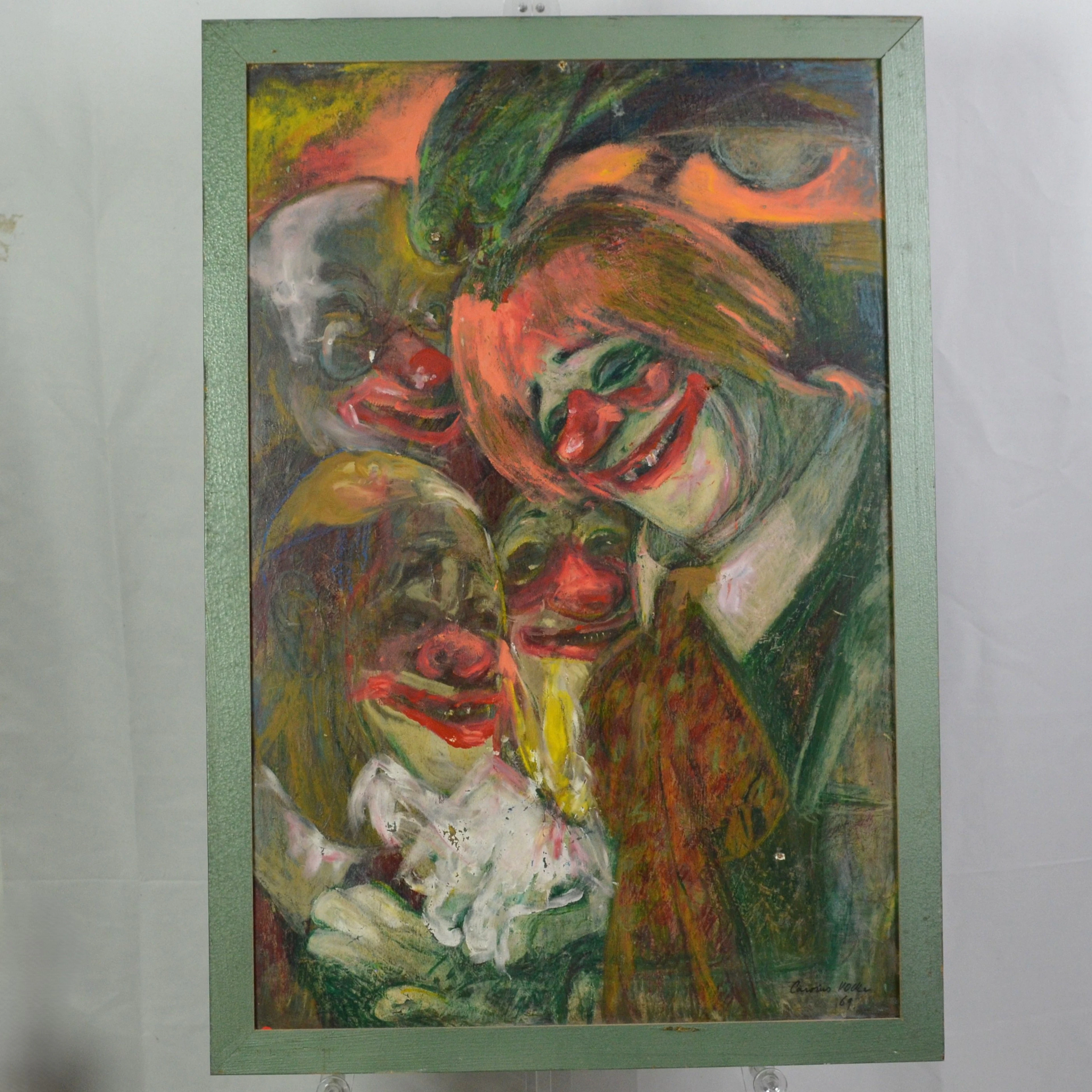 CAROLUS VOCKE (1899-1979). KASPER-GRUPPE, 1969, ÖL AUF PLATTE, GERAHMT