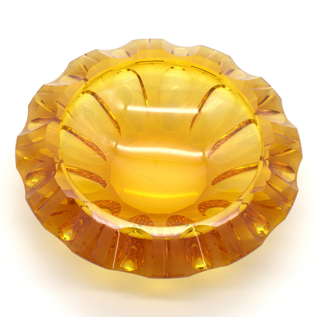 VINTAGE SONNENSCHLIFF KRISTALLGLAS SCHÜSSEL.