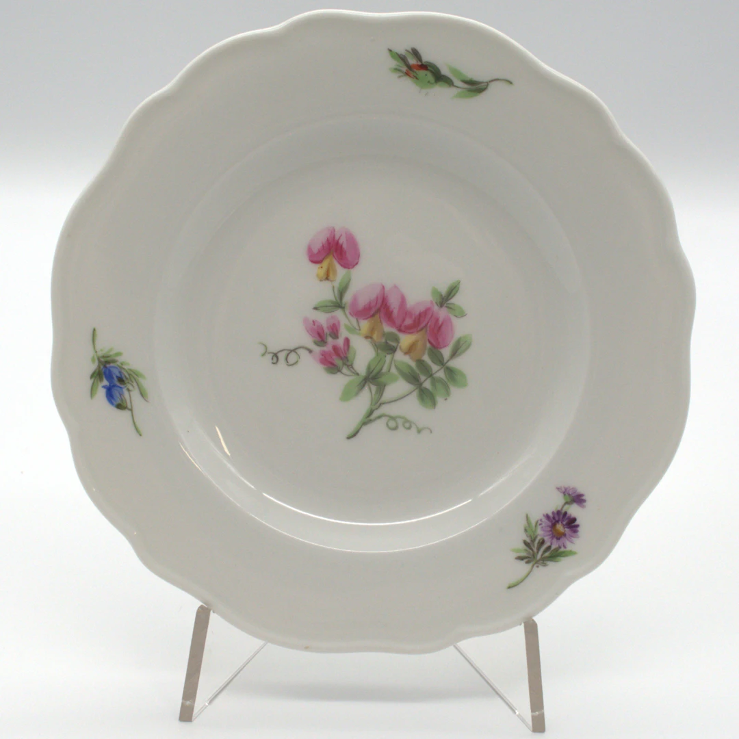 MEISSEN. TELLER "BUNTE BLUME" 2. WAHL. D. 16 CM, 1860-1924.