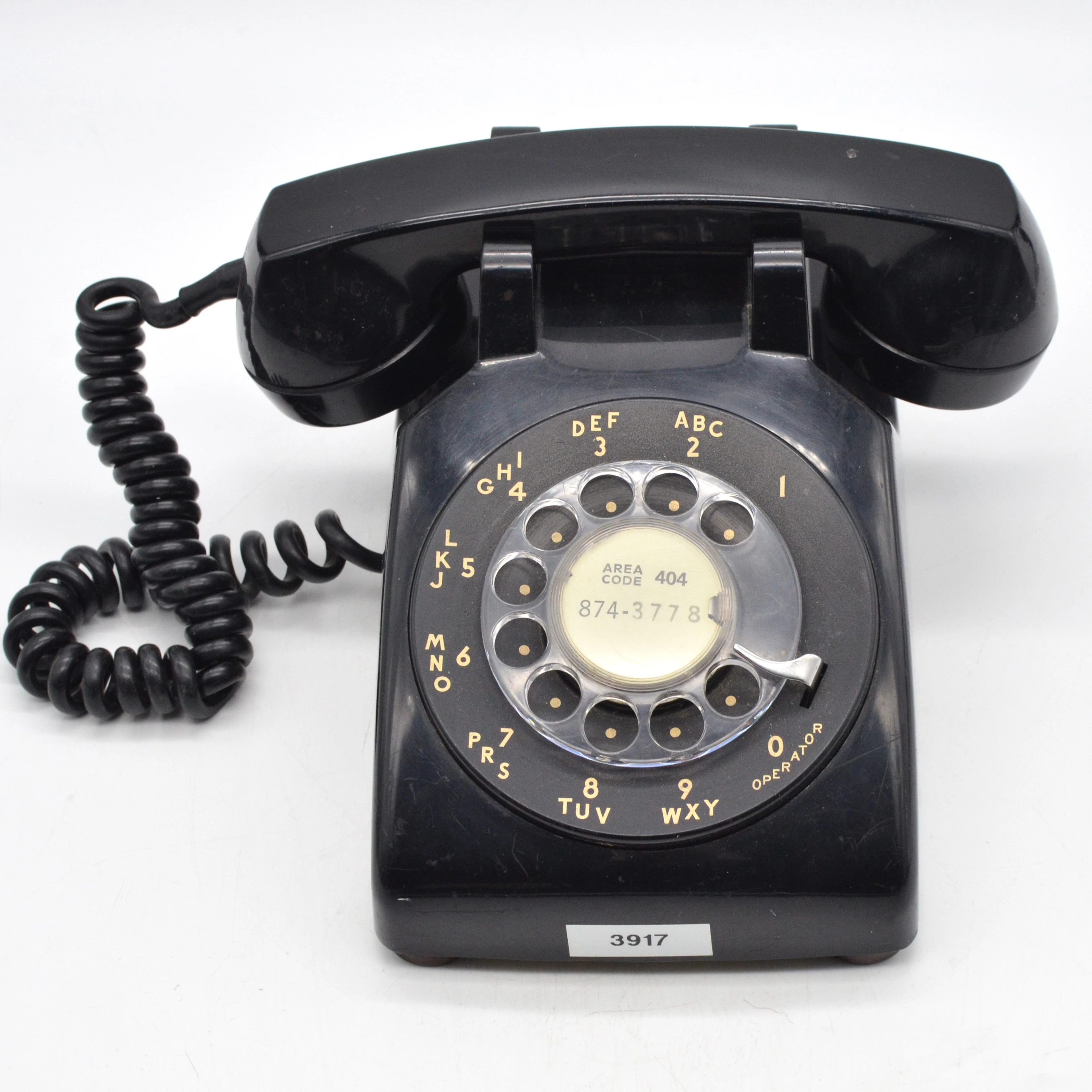WESTERN ELECTRIC, WÄHLSCHEIBENTELEFON, "BELL-SYSTEM", SCHWARZ, UM 1970ER JAHRE.