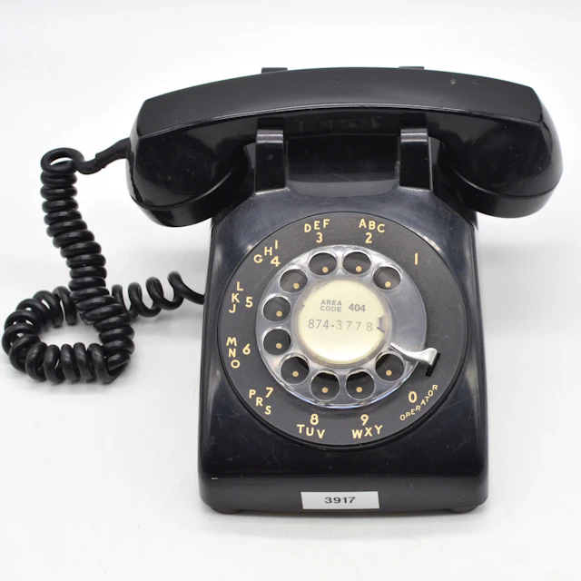 WESTERN ELECTRIC, WÄHLSCHEIBENTELEFON, "BELL-SYSTEM", SCHWARZ, UM 1970ER JAHRE.