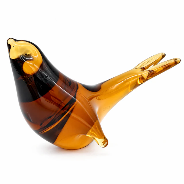 MURANO FIGUR ROBBE SEEHUND KUNSTGLAS 1960ER / 1970ER BRAUN TRANSPARENT.