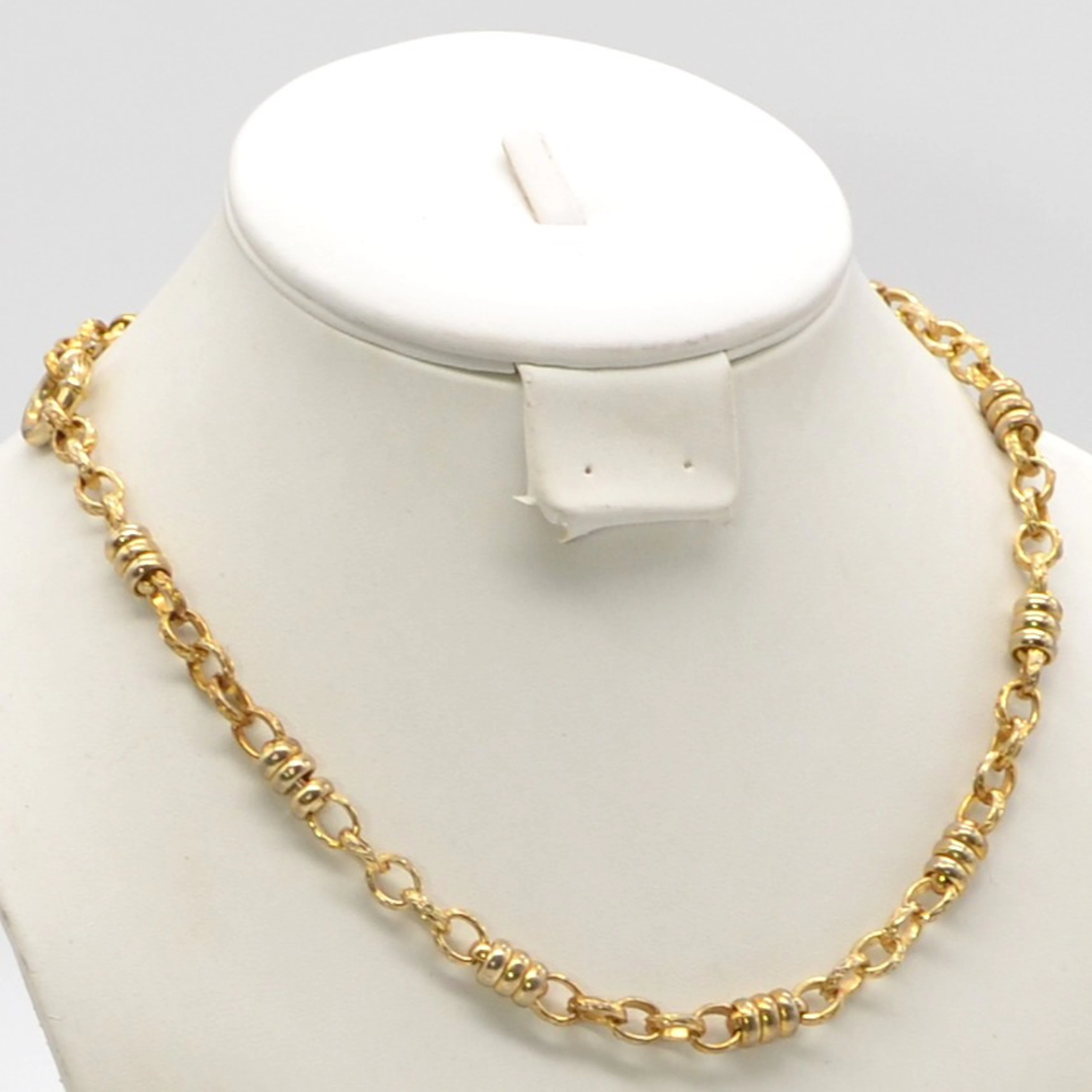VINTAGE MODESCHMUCK, GLIEDERCOLLIER, FANTASIEKETTE, VERGOLDET, SPÄTES