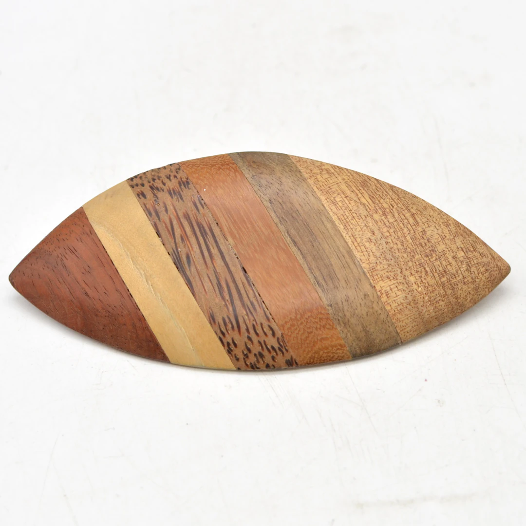 HAARSPANGE/ HAARCLIP, HANDGEMACHT, HOLZ, INTARSIENTECHNIK, SPÄTES
