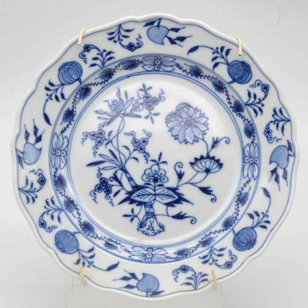 MEISSEN TELLER, ZWIEBELMUSTER, 1. WAHL, KNAUFSCHWERTER, DM CA. 17,5