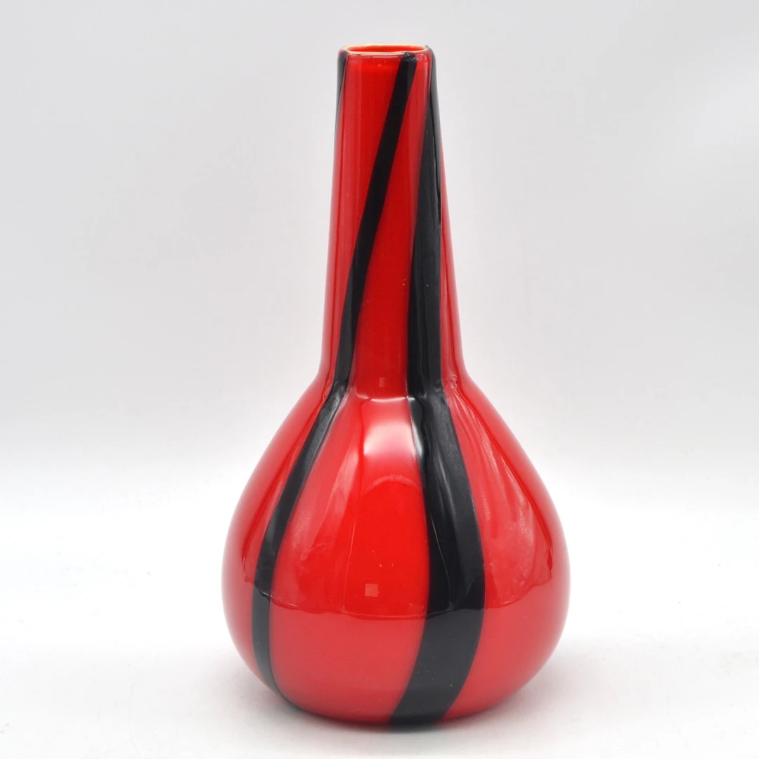 MURANO DESIGNERVASE, MEHRFACHES STUDIOGLAS / FUSING, ITALIEN, UM 1960.