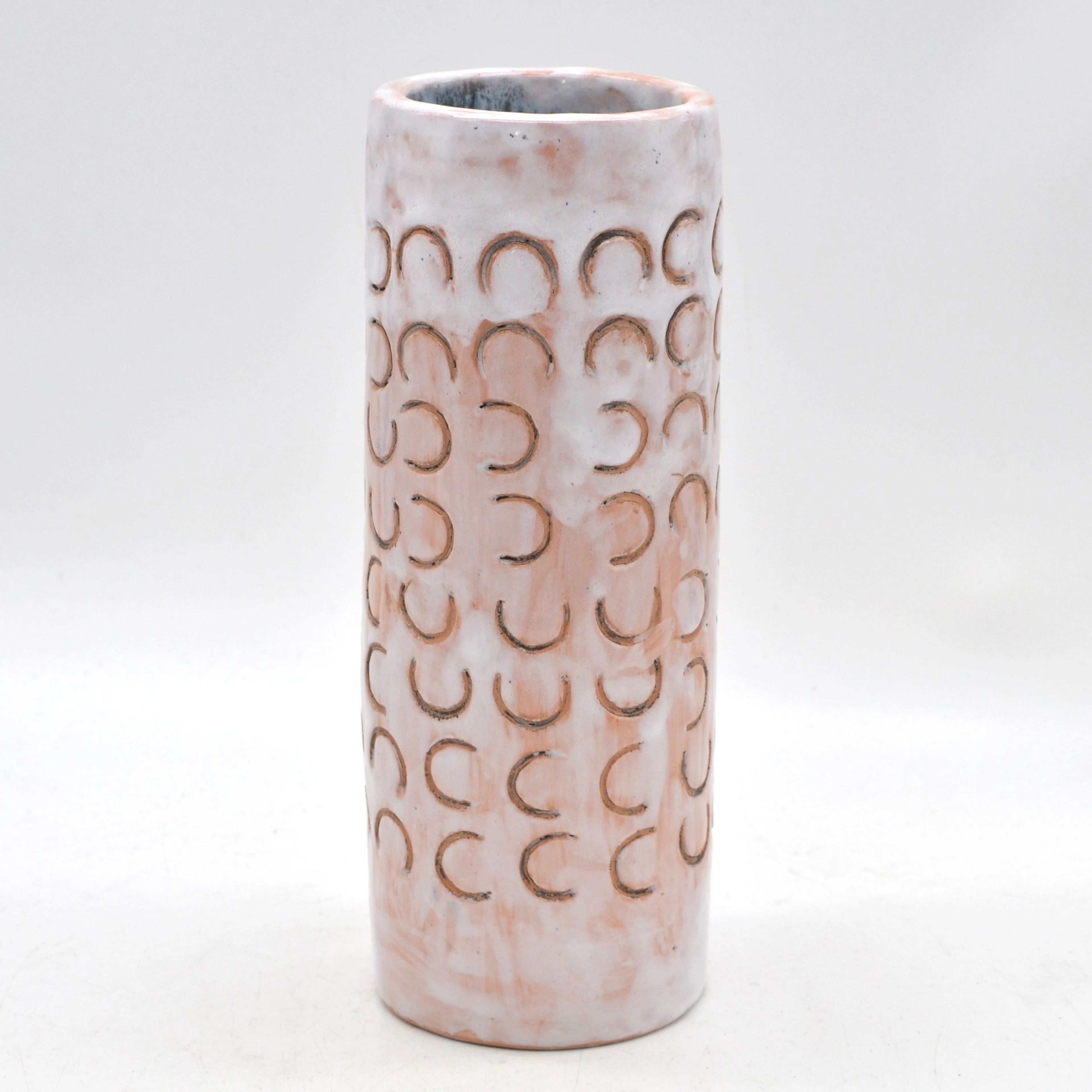 C. GRAF. VASE, KERAMIK, GLASIERT, HANDGEMACHT, SPÄTES 20. JAHRHUNDERT.