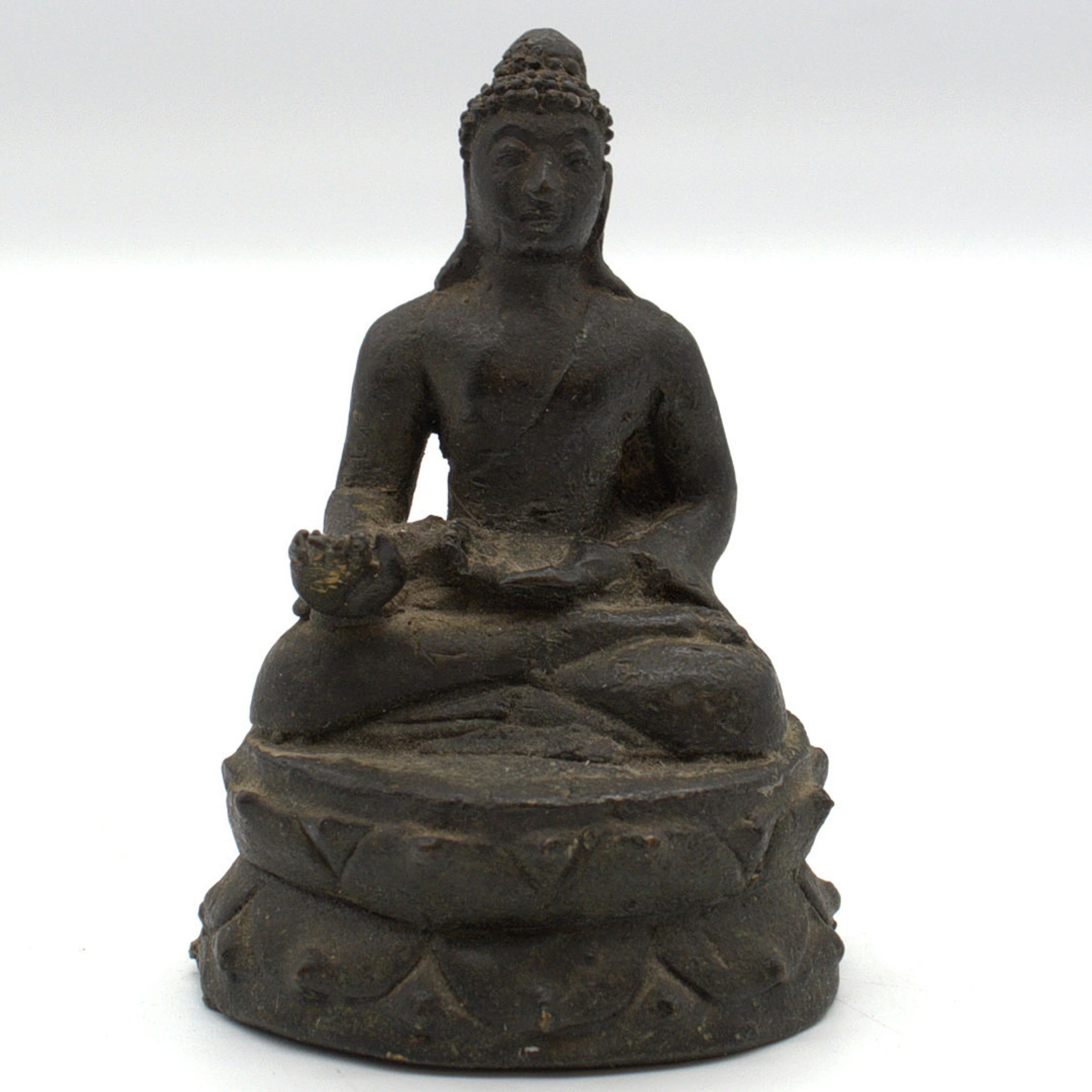 BRONZE BUDDHA FIGUR, UM 1970, TIBET.