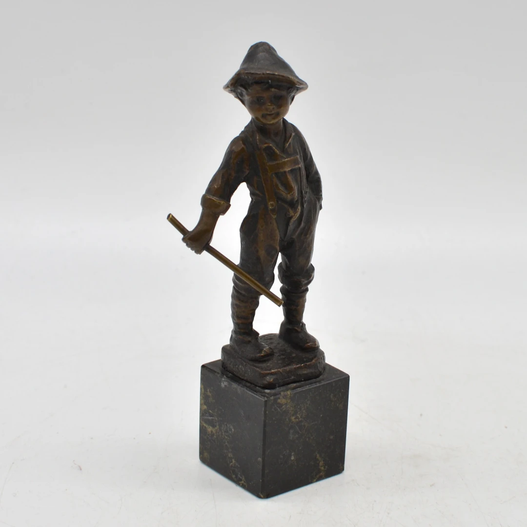 JULIUS PAUL SCHMIDT-FELLING (1835-1920). NACH. KNABE MIT STOCK, SKULPTUR