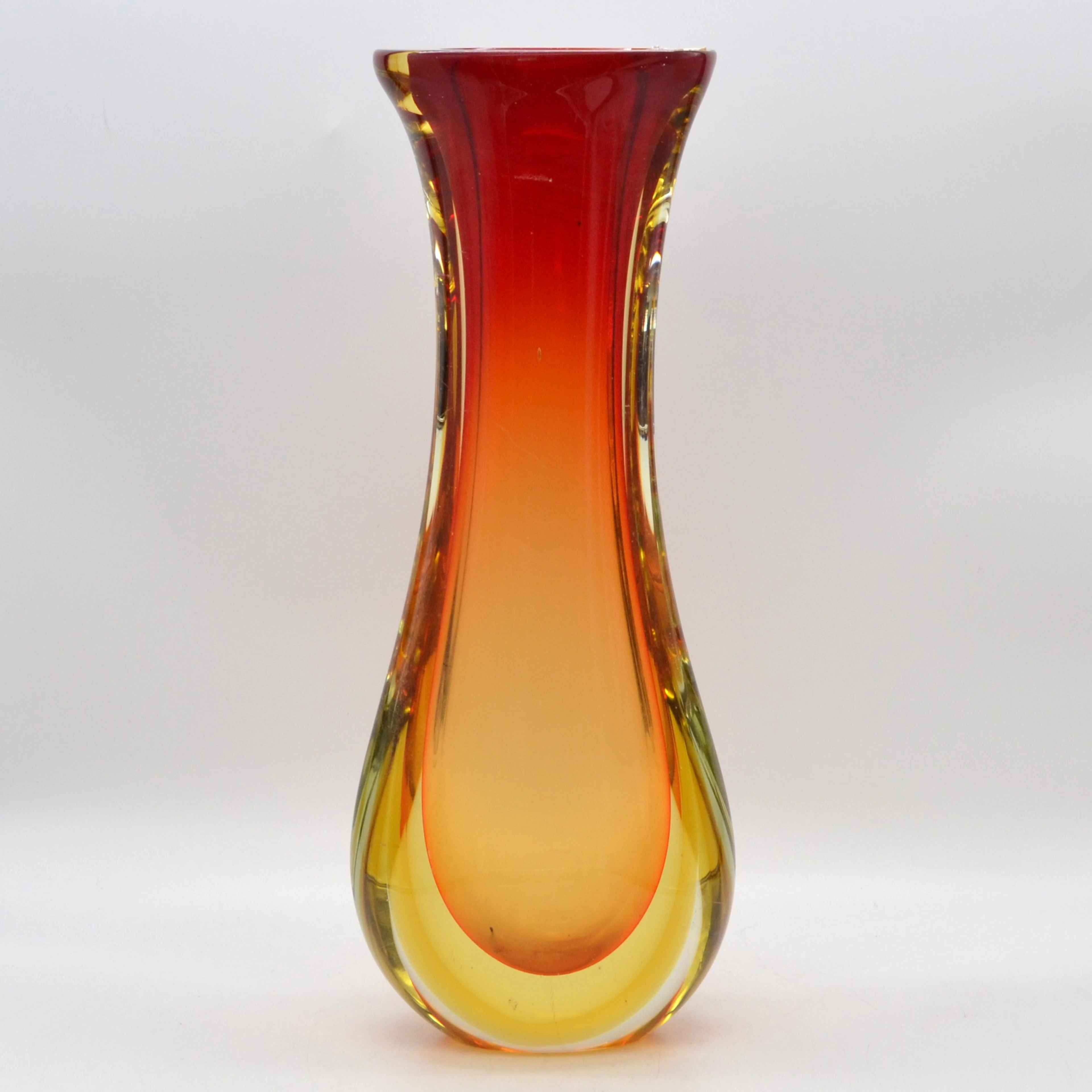 FERRO & LAZZARINI. GROSSE MURANO DESIGNERVASE, STUDIOGLAS, SOMMERSO