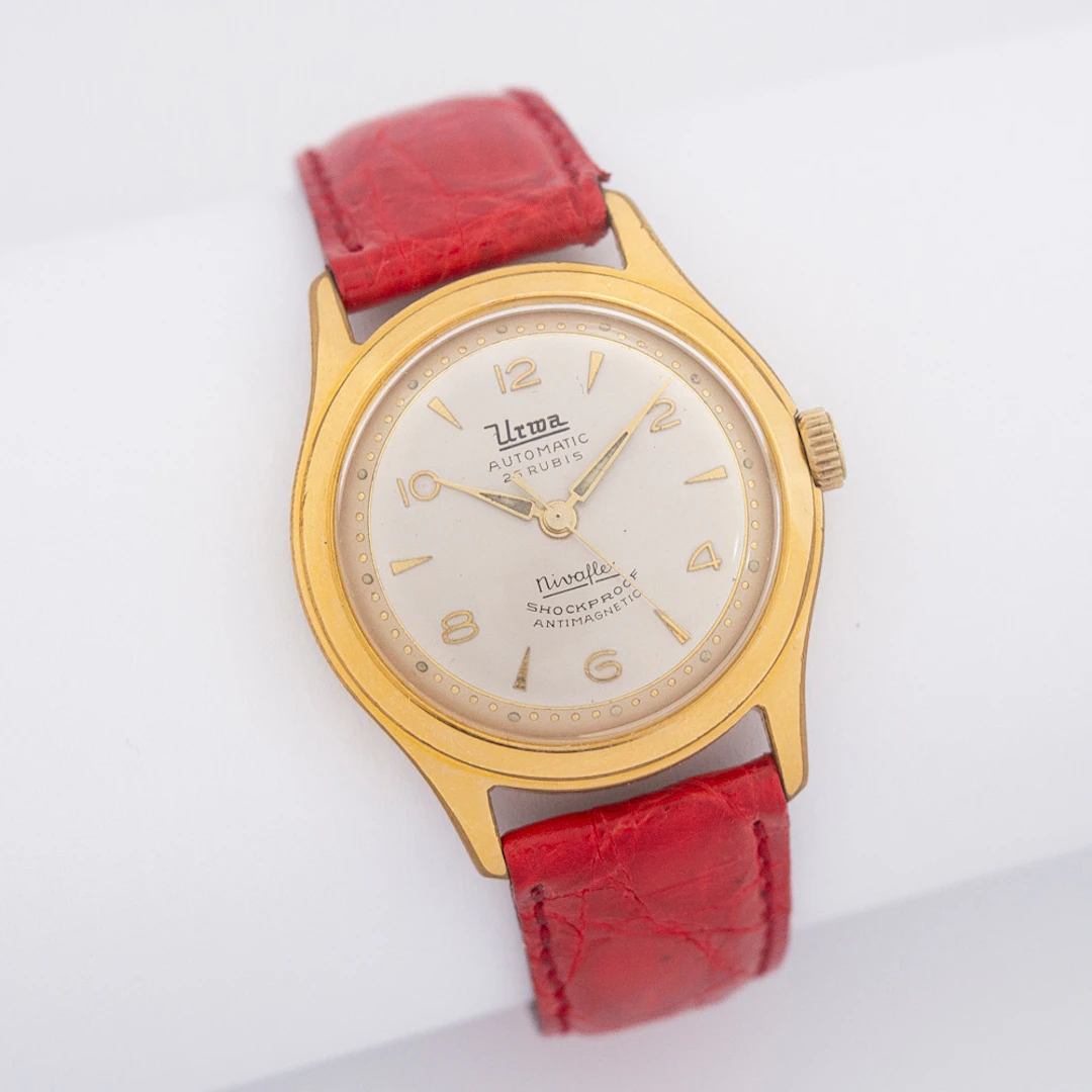 VINTAGE ARMBANDUHR DER MARKE URWA, VERGOLDETES GEHÄUSE, GOLDPLATED