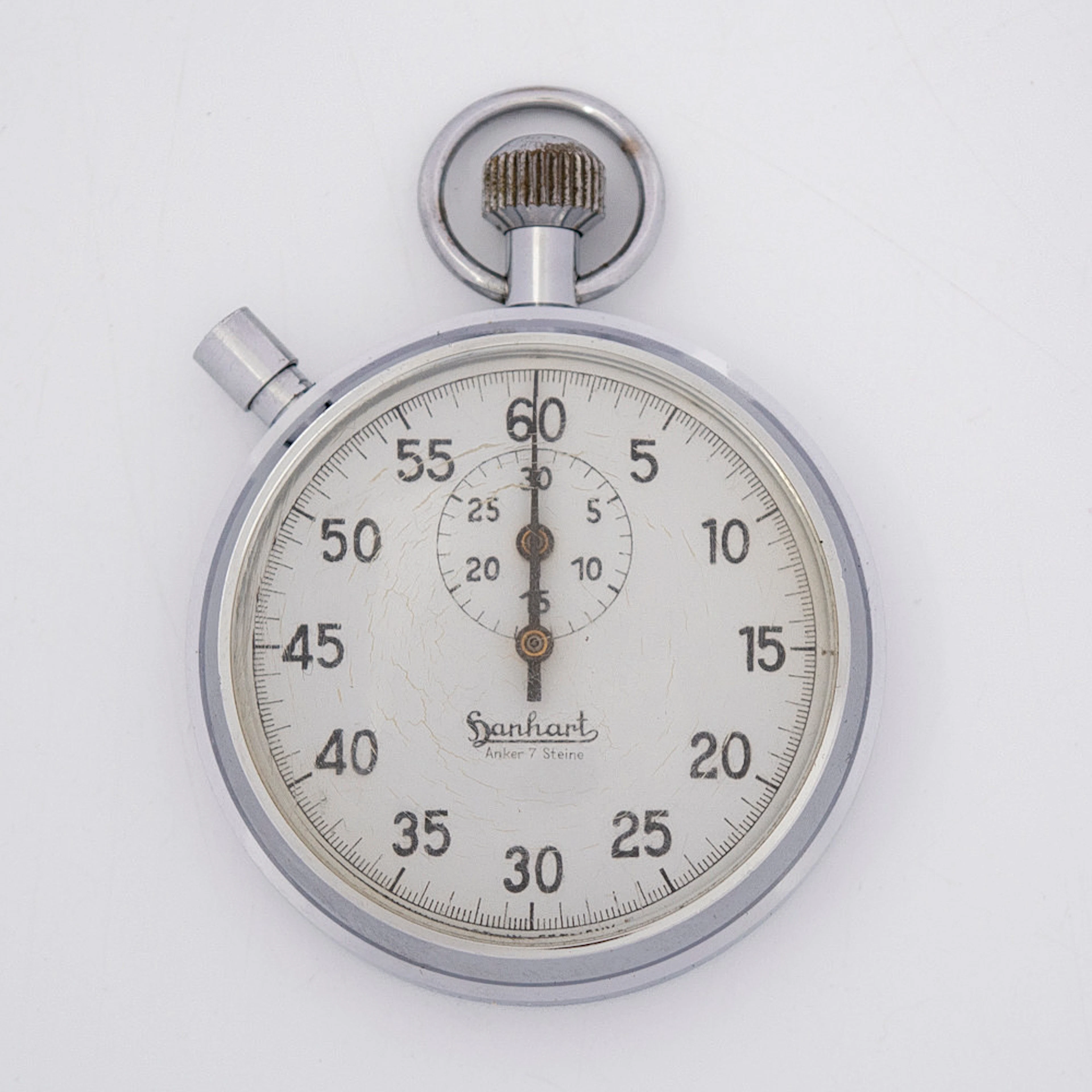 HANHART STOPPUHR, KRONENSTOPPER STOPPUHR, 7 JEWELS, MECHANISCH, ANTIMAGNETISCHES