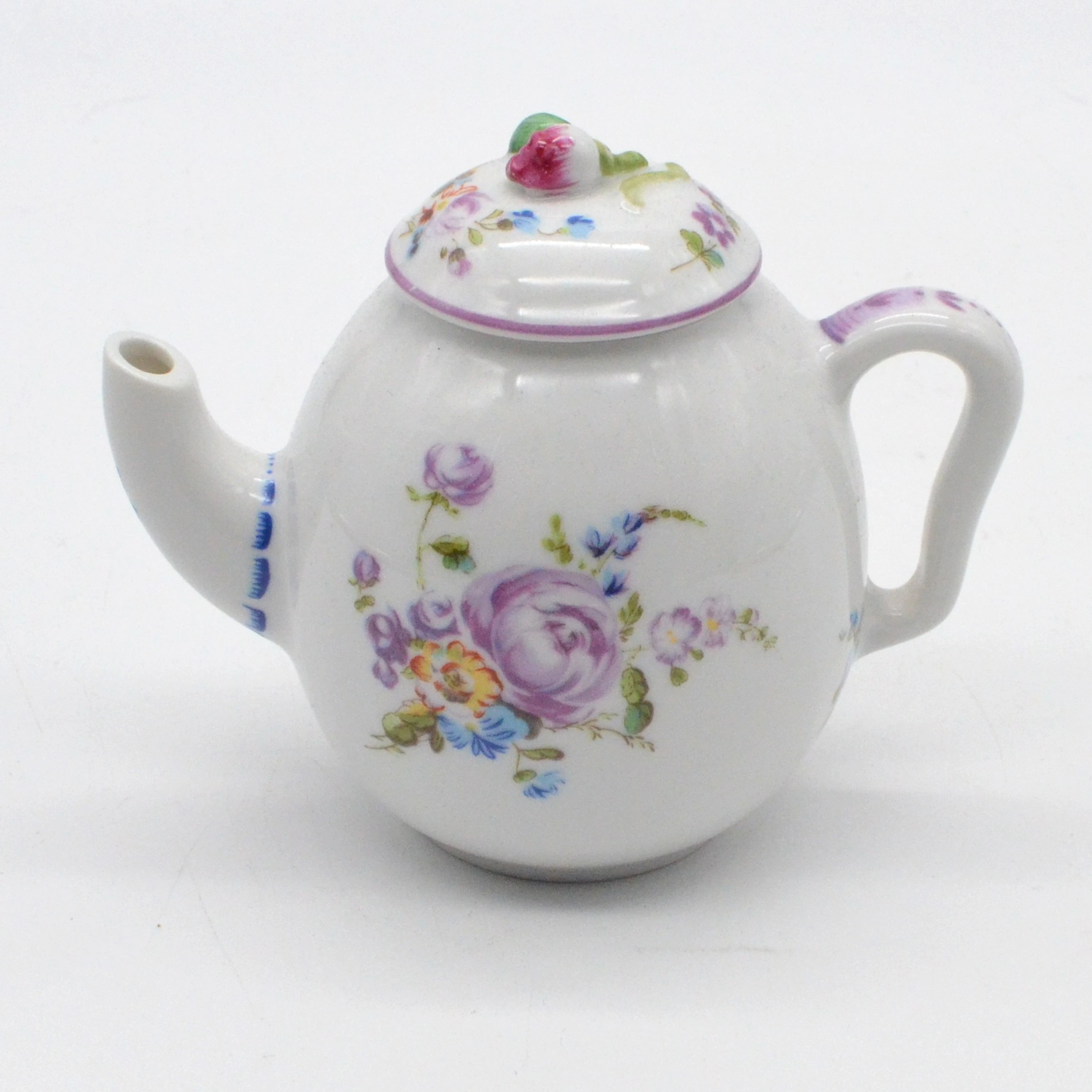 FRANKLIN MINT, VICTORIA & ALBERT, "MENNECY", UM 1985, KLEINE TEEKANNE