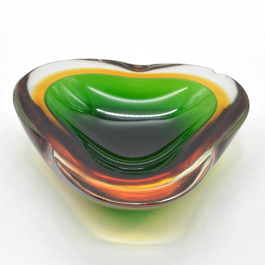 ARCHIMEDE SEGUSO. MURANO GLAS SCHALE, MEHRFACHES STUDIOGLAS, ITALIEN