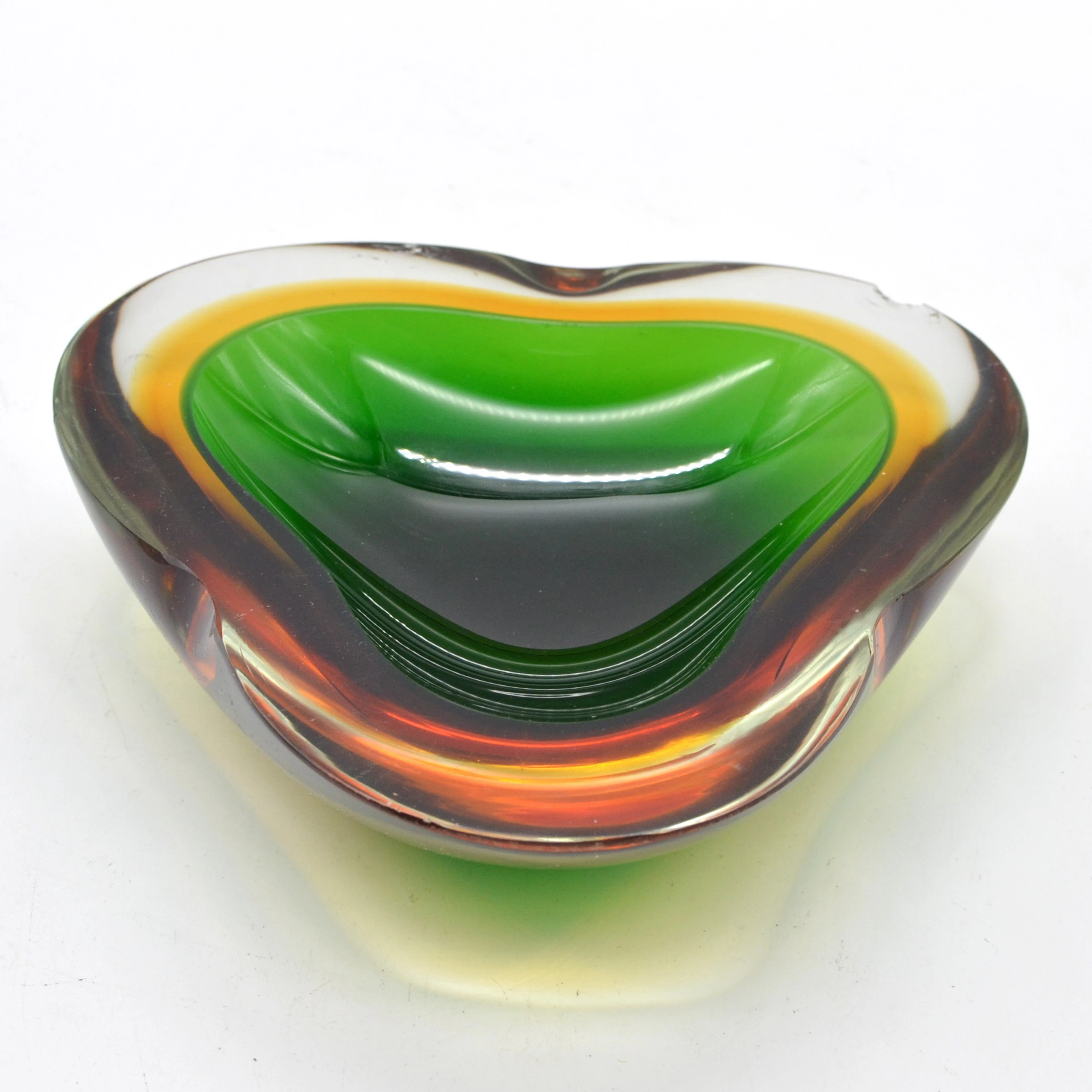 ARCHIMEDE SEGUSO. MURANO GLAS SCHALE, MEHRFACHES STUDIOGLAS, ITALIEN